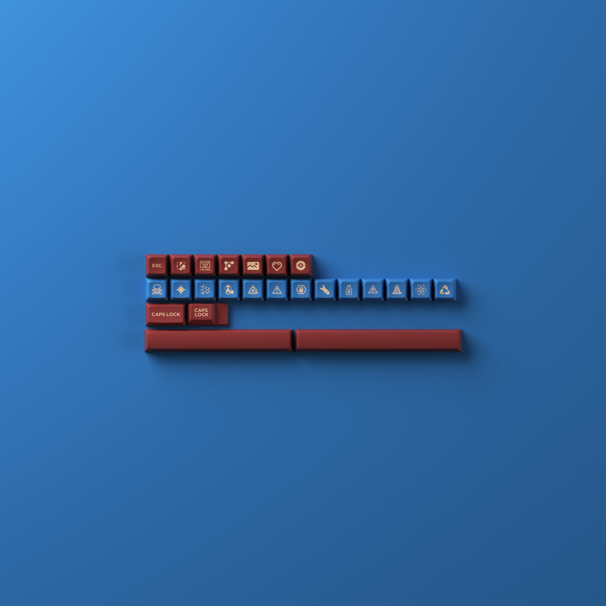 Akko Palace Keycap Set blue and red special keys