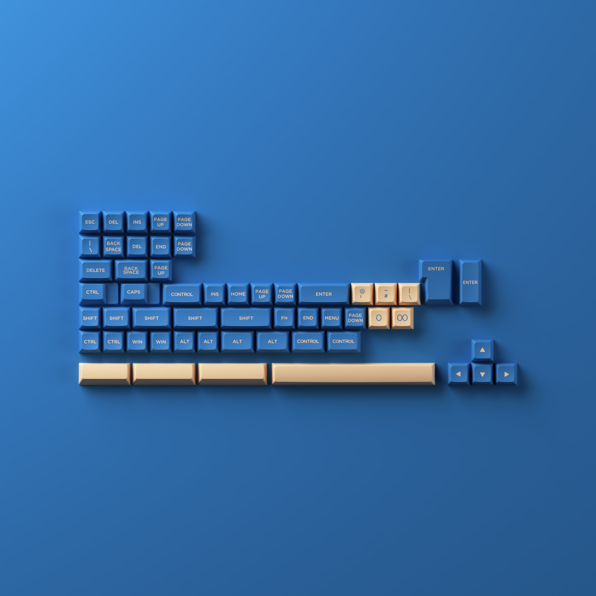 Akko Palace Keycap Set ISO layout keys