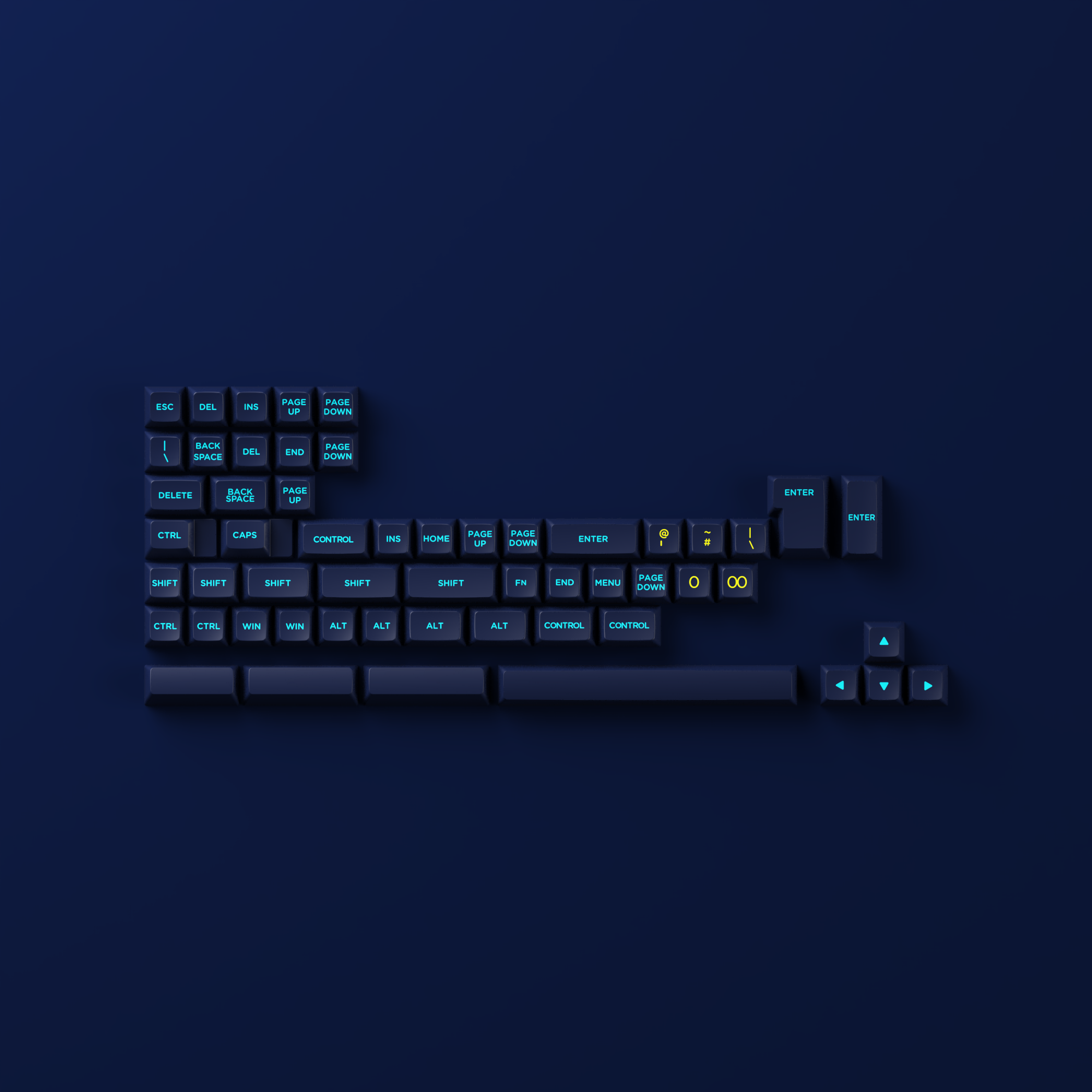 Ensemble de touches nuit étoilée (187 touches)