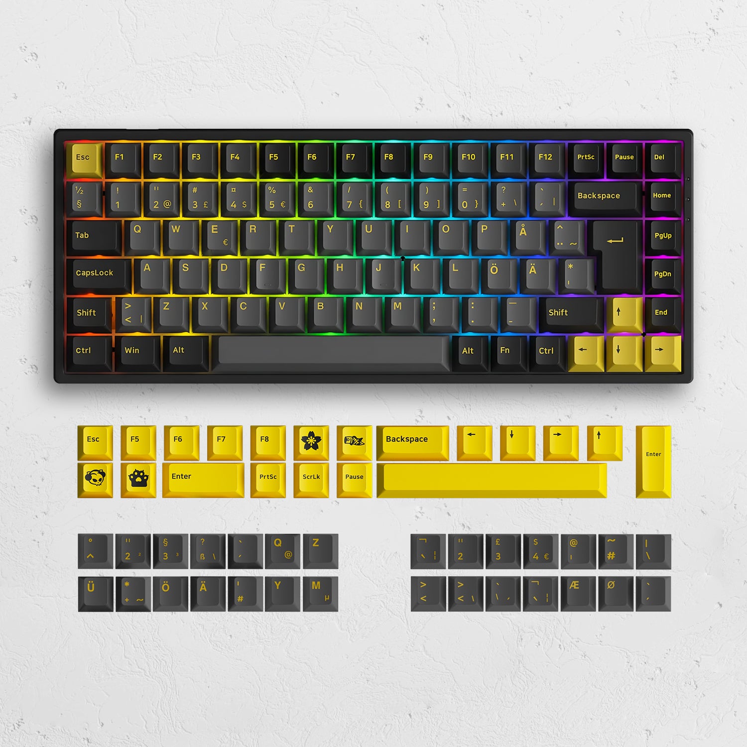 Akko 3084B shops Plus Black & Gold 75% Keyboard