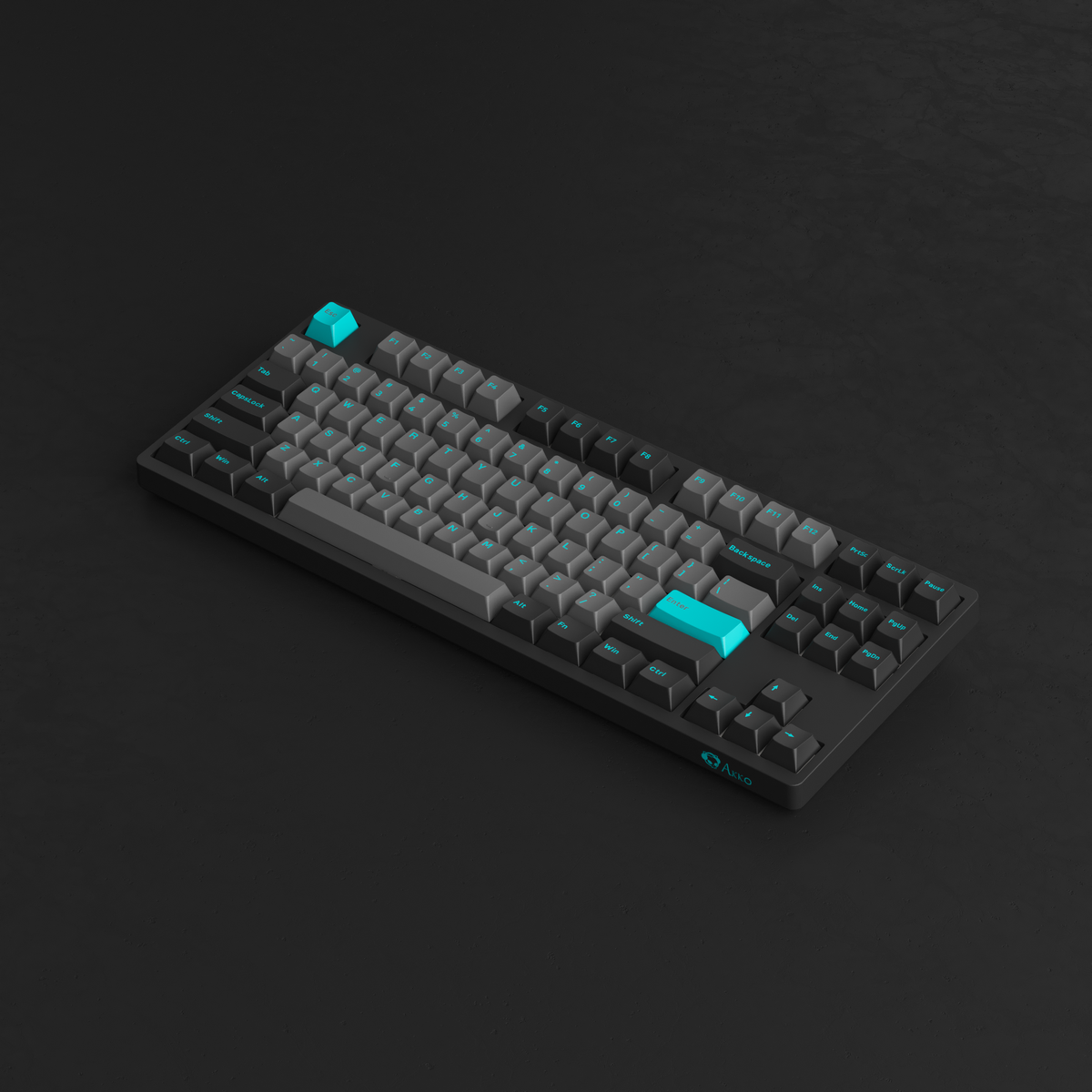 Akko Black & Cyan 3087 Plus Mechanical Keyboard | AKKO EU
