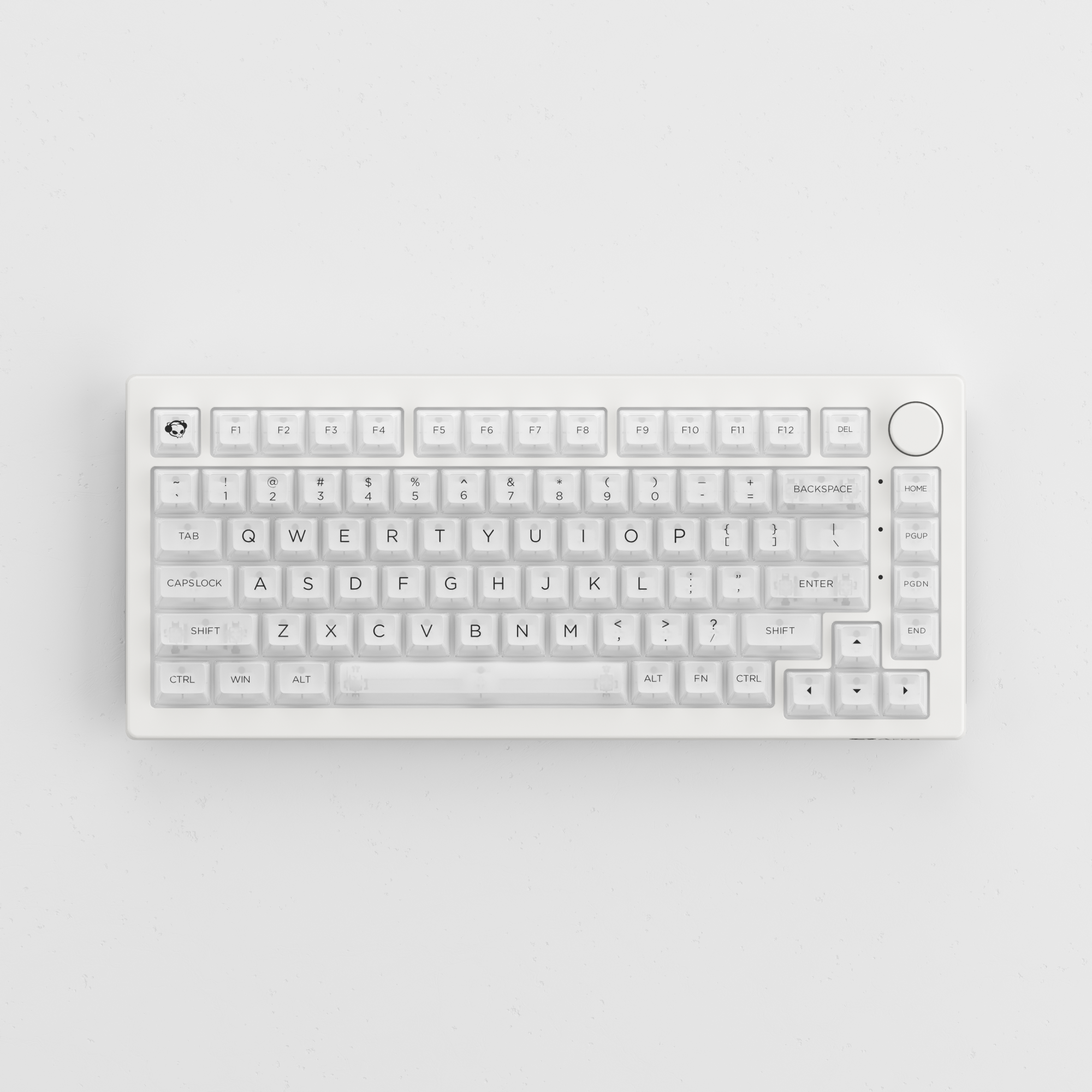 White 5075B Plus ASA Clear Mechanical Keyboard