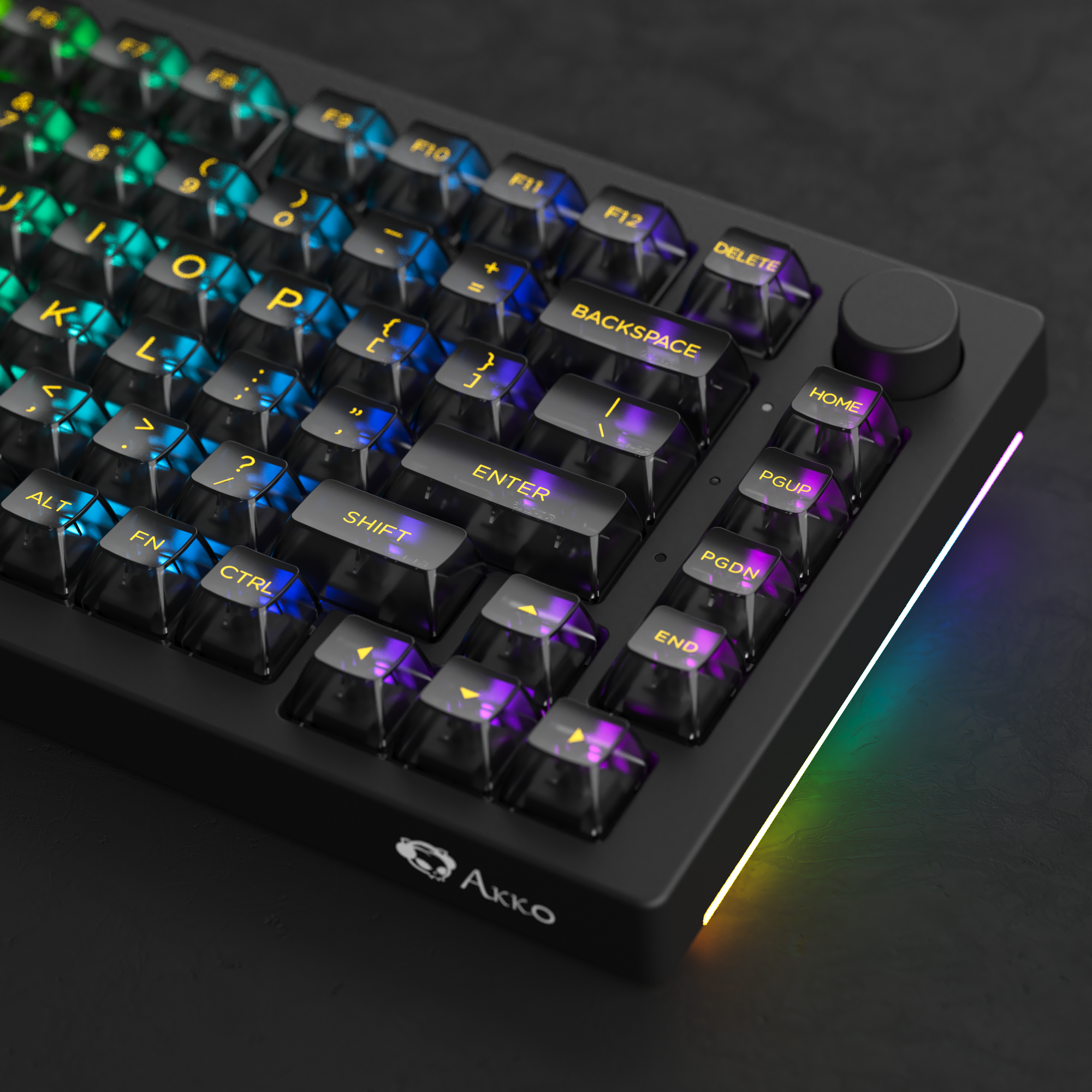 Black 5075B Plus ASA Clear Mechanical Keyboard Keycap Details