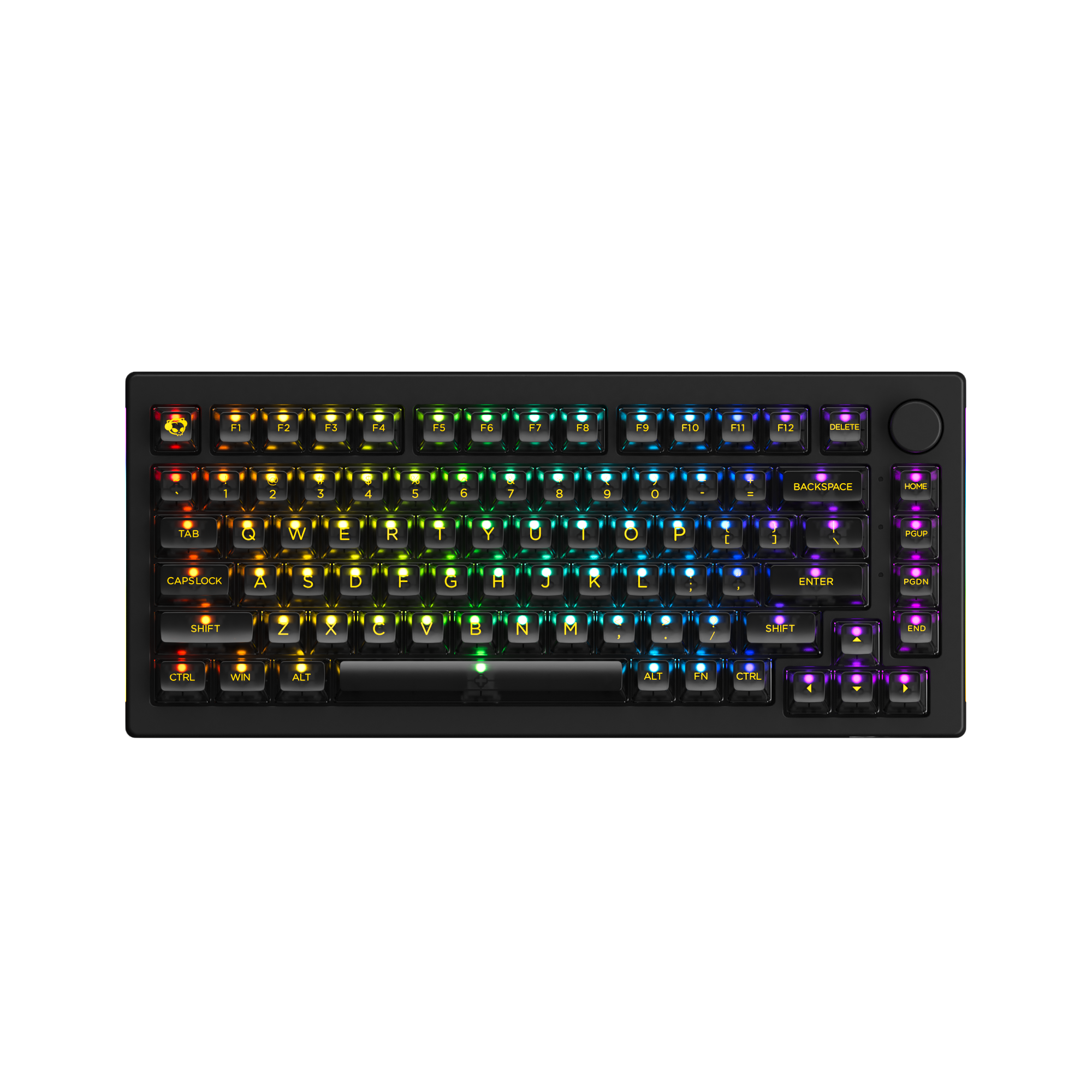 Black 5075B Plus ASA Clear Mechanical Keyboard With RGB