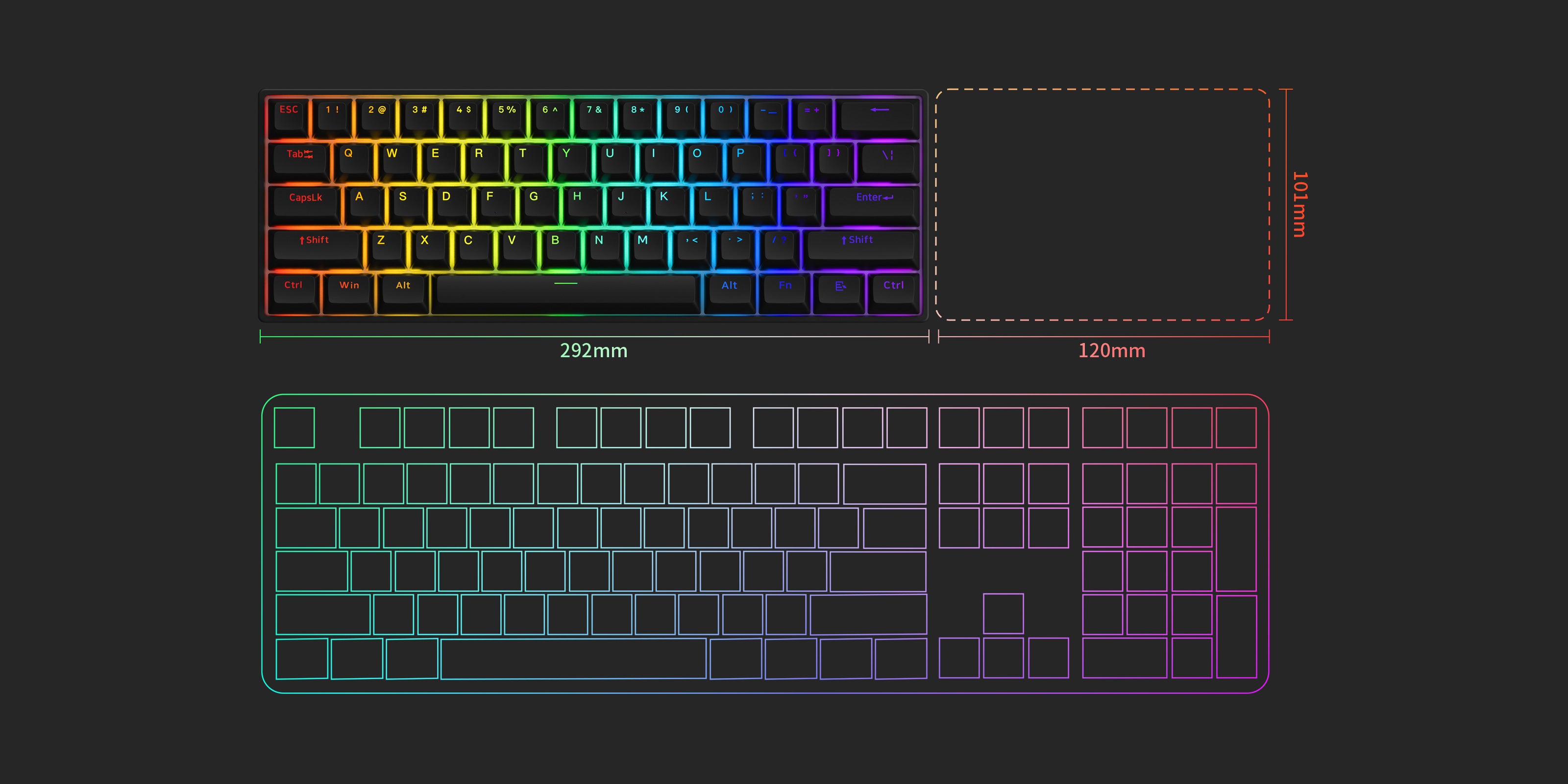 Akko 3061S HE Shine-through Keycaps Keyboard | AKKO EU