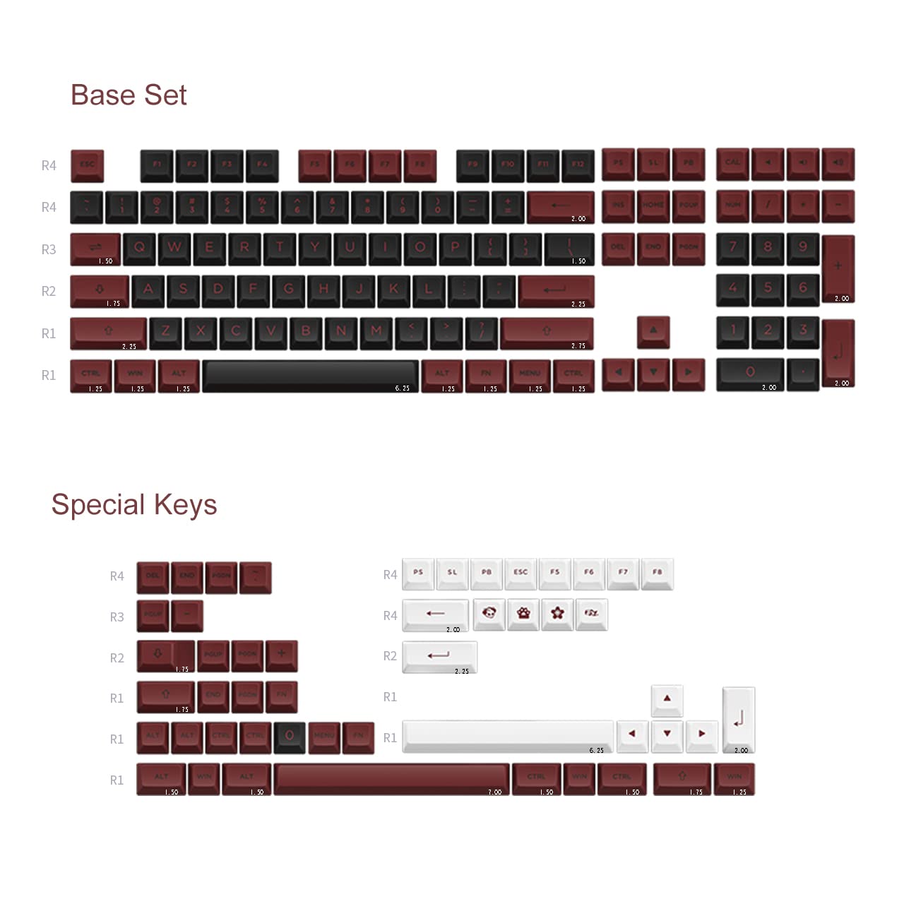 Bred Tastenkappen-Set (158 Tasten)