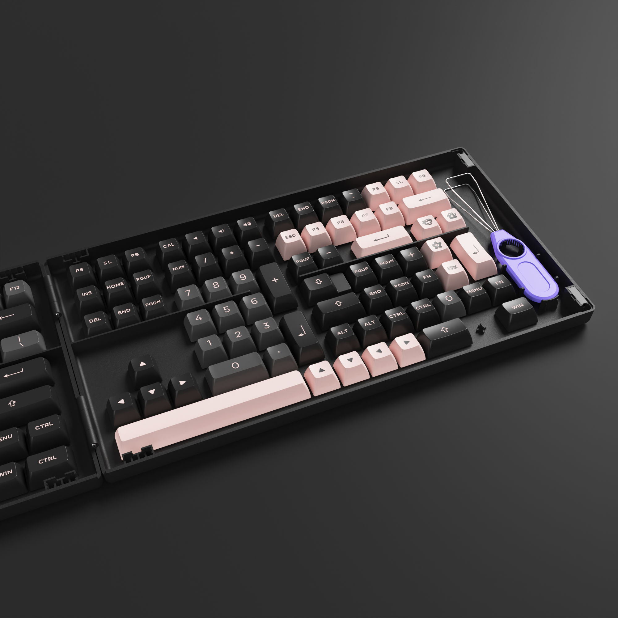 Black & Pink Keycap-Set (158-Key)