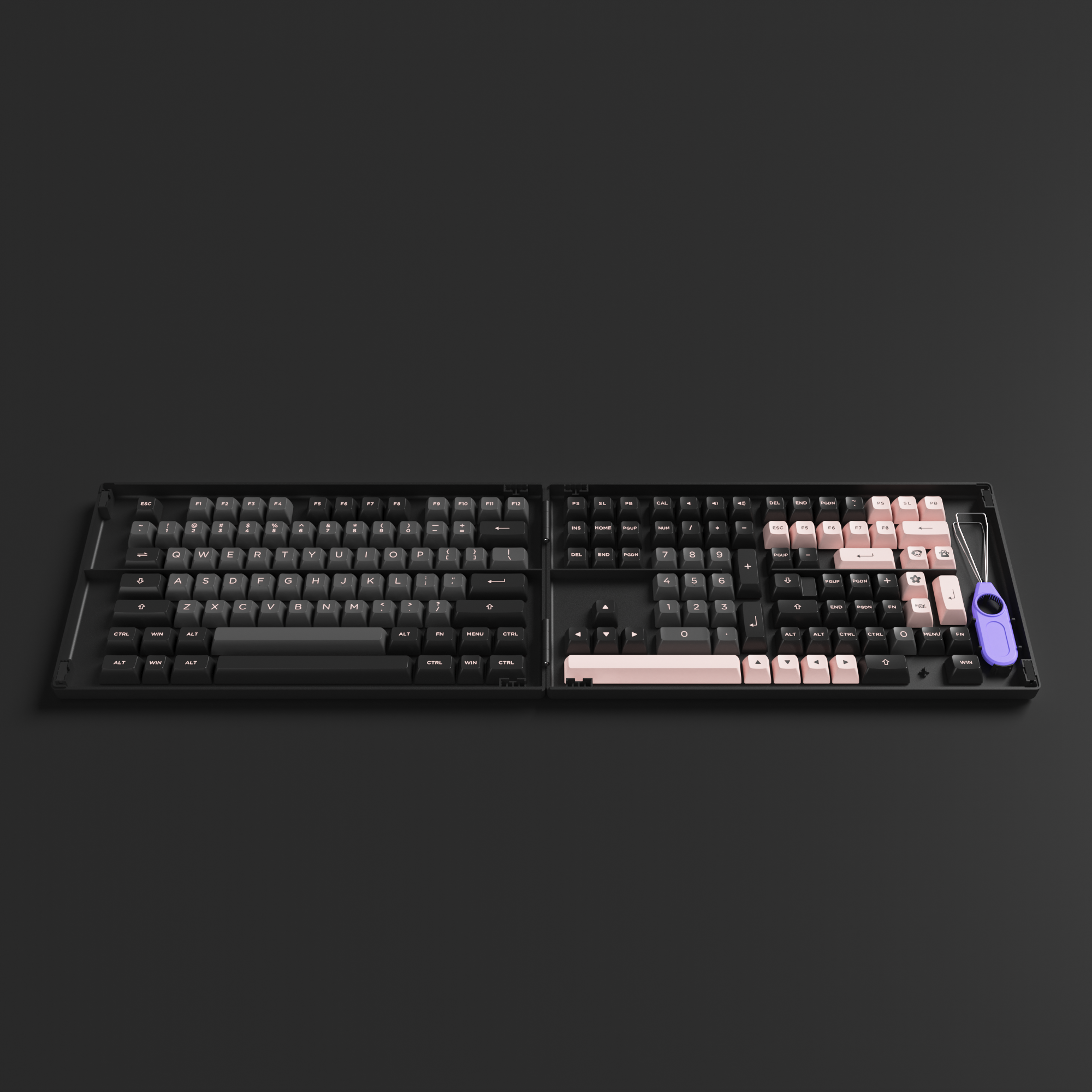 Black & Pink Keycap-Set (158-Key)