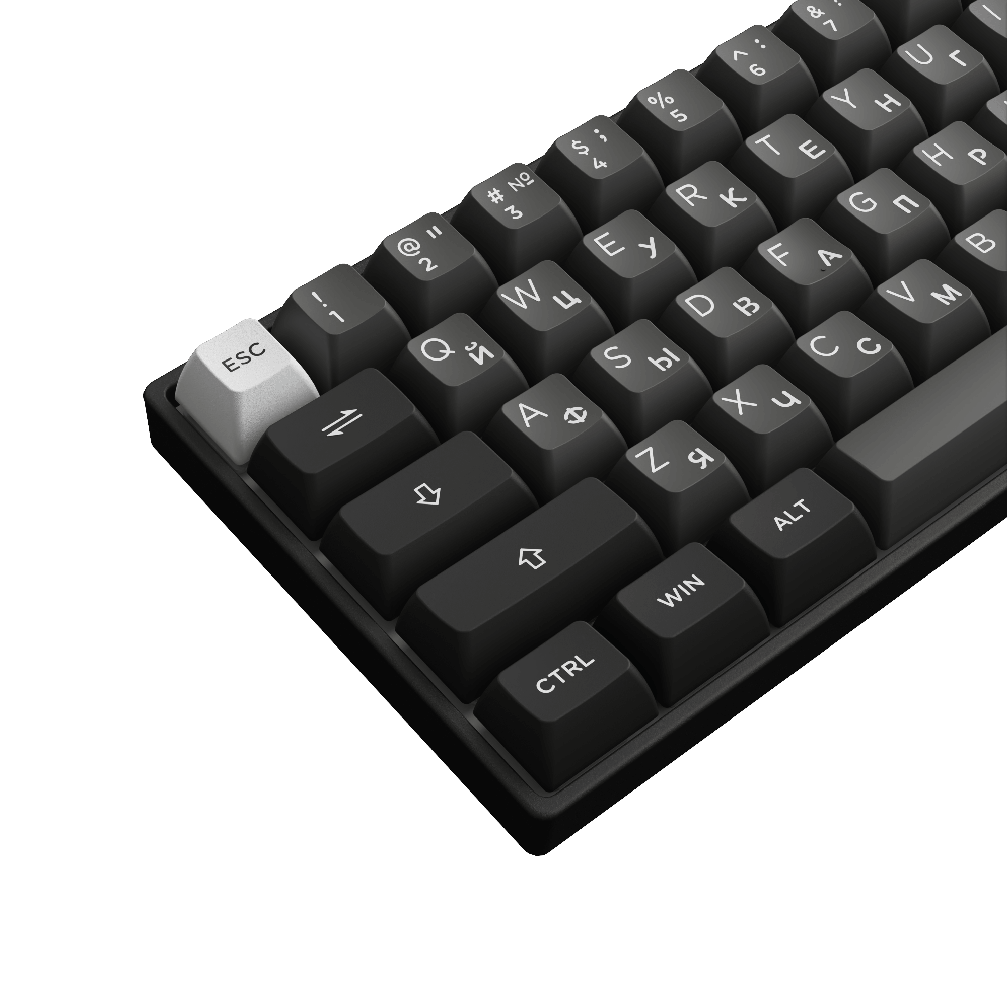 Akko 3061S Cyrillic Keyboard Series Left Side Details