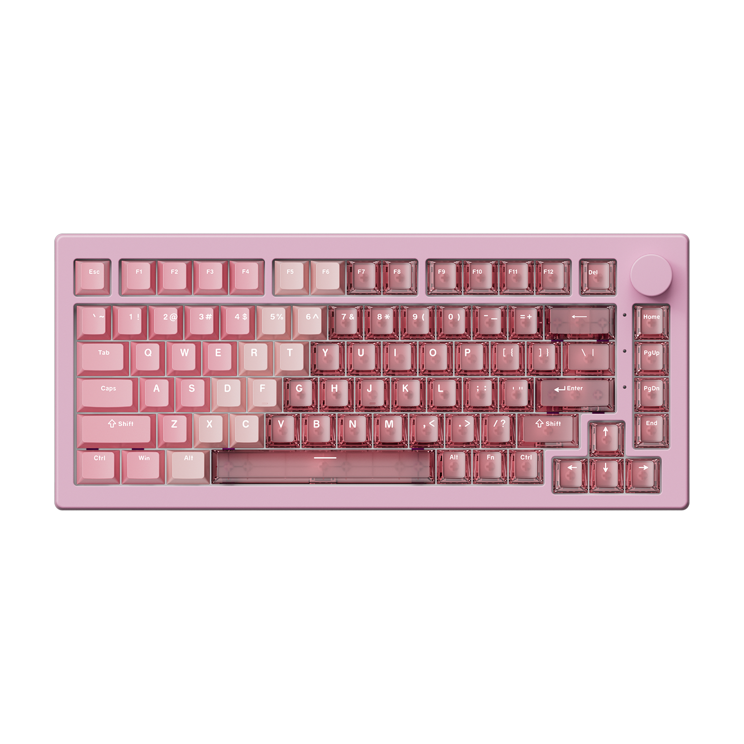 Akko 5075 V3 HE Magnetic Keyboard Gradient Hybrid Pink Transparent