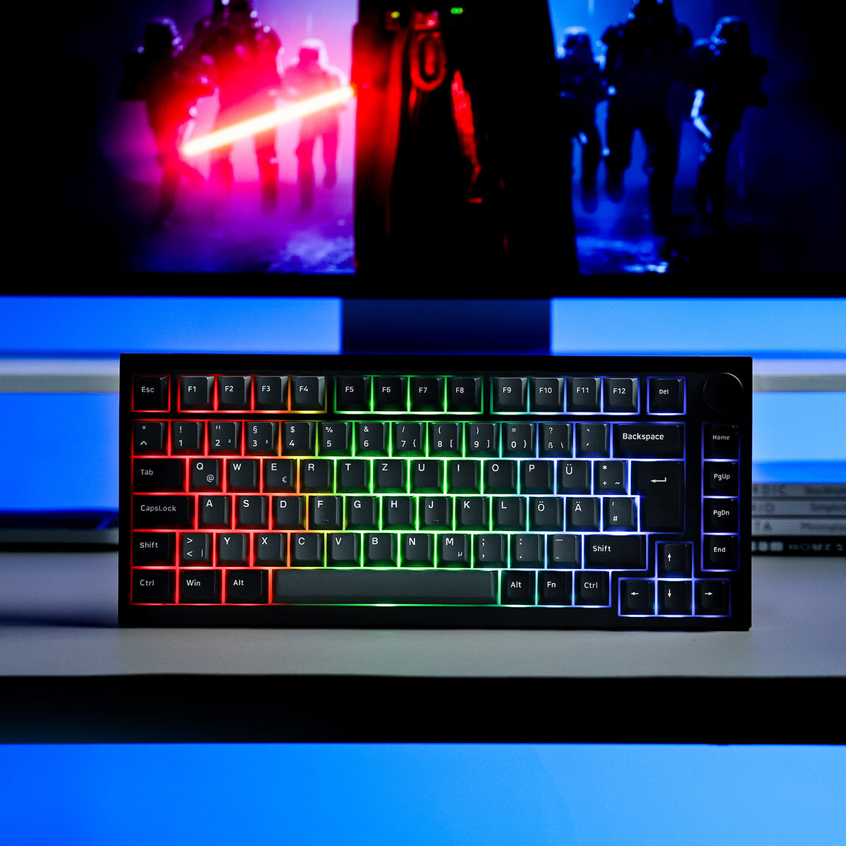 Akko 5075 V5 Black Silver ISO DE Magnetic Keyboard RGB
