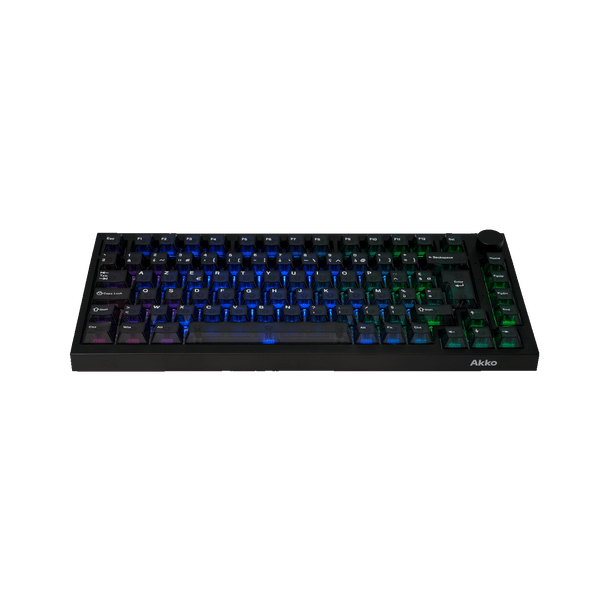 Akko 5075 V5 HE Black Transparent ISO-FR Keyboard RGB Front Side