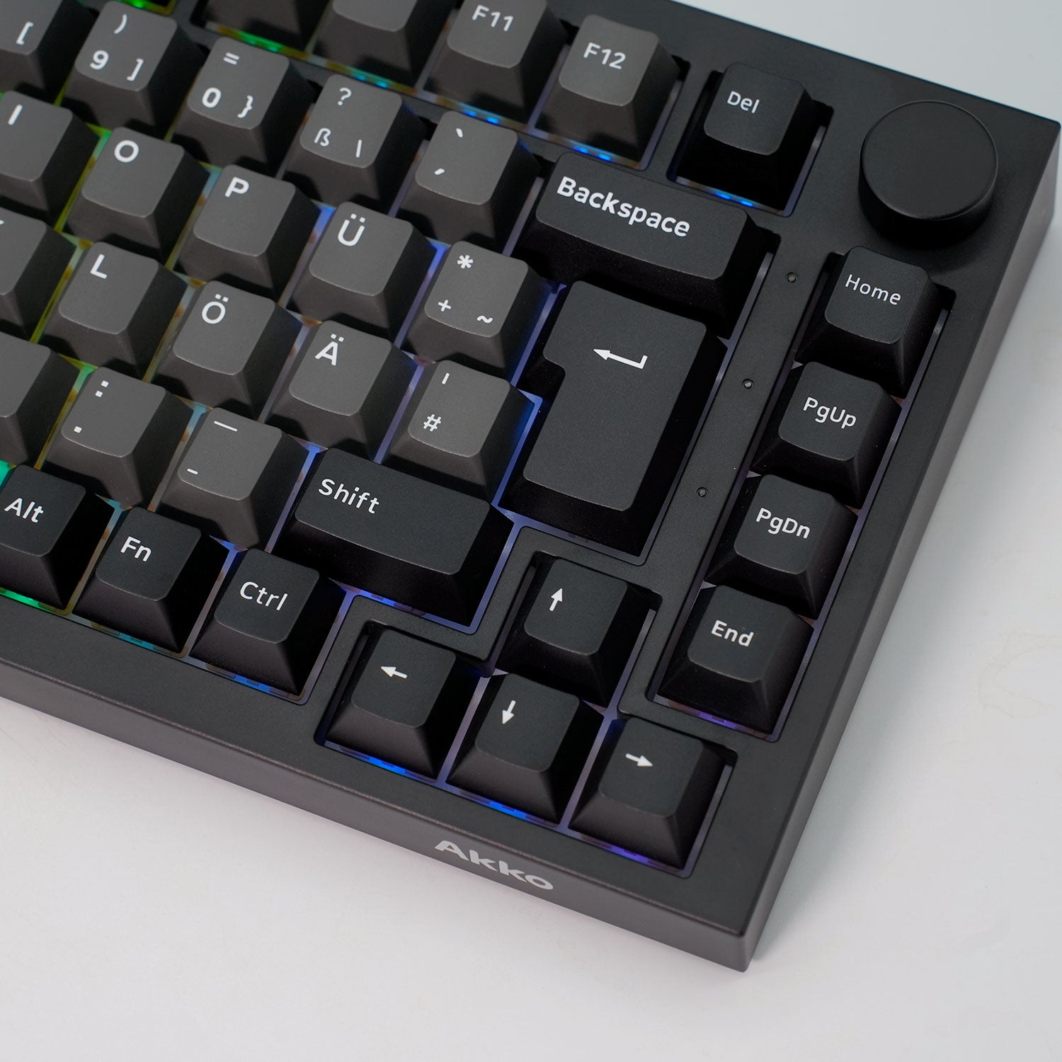 Akko Black & Silver 5075 V5 ISO Mechanical Keyboard Right Details