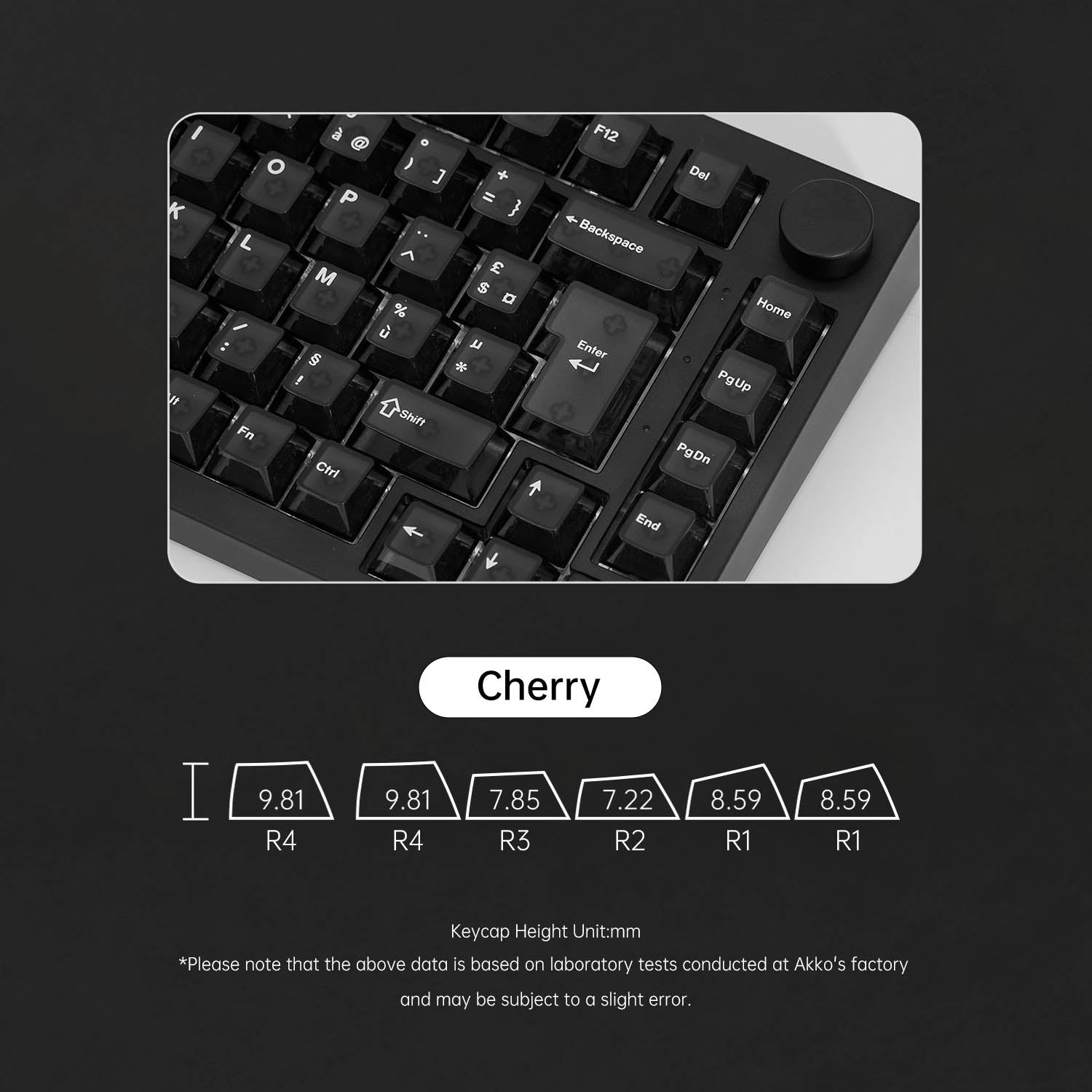 Akko Black Transparent 5075 V5 HE ISO FR Magnetic Keyboard Cherry Profile