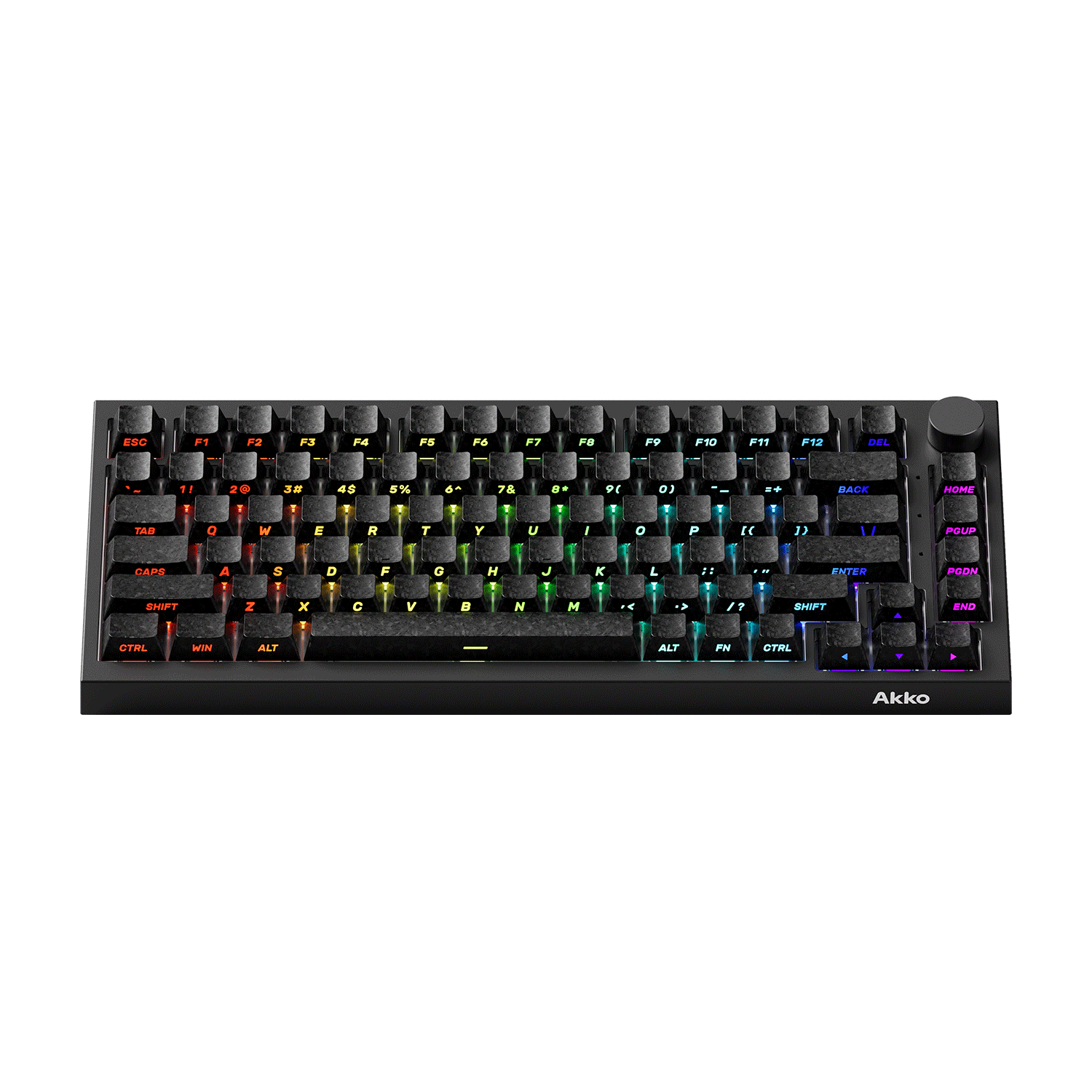 5075 V5 TMR Magnetic Keyboard Black Carbon Fiber RGB Front Side