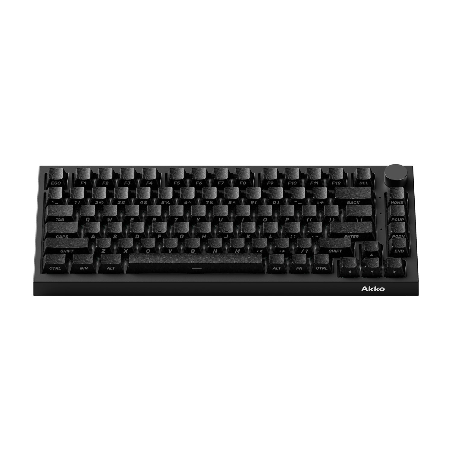 5075 V5 TMR Magnetic Keyboard Black Carbon Fiber RGB Front Side