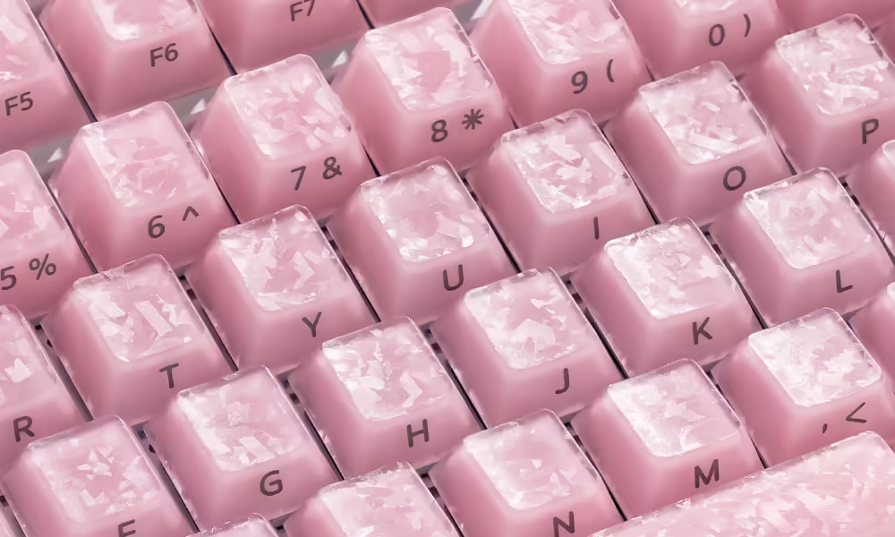 Akko 5075 V5 TMR Magnetic Keyboard Glassy Carbon Fiber Pink
