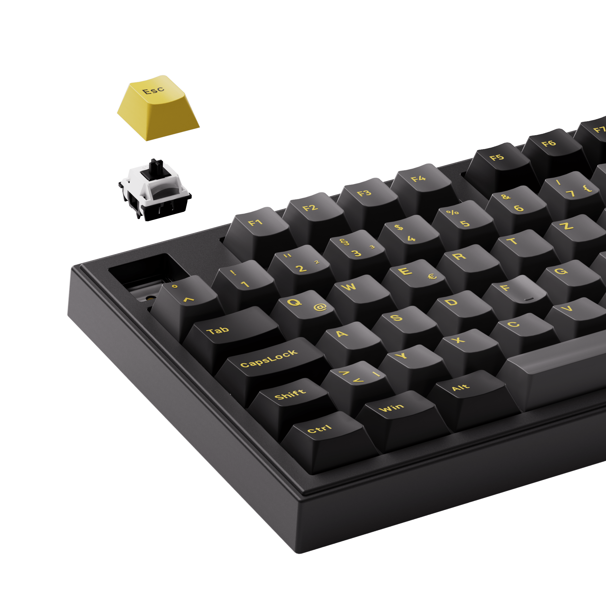 5098B Mechanical Keyboard with Screen Hot-Swappable Switches