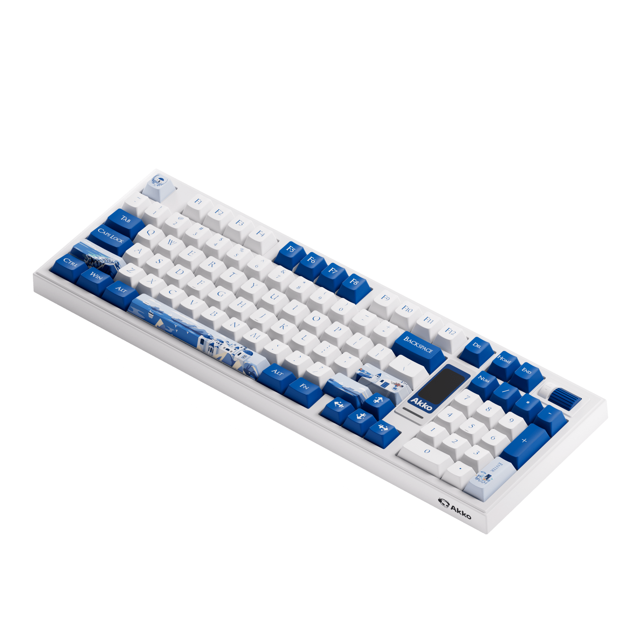 5098B Mechanical Keyboard with Screen Santorini Theme Side Details