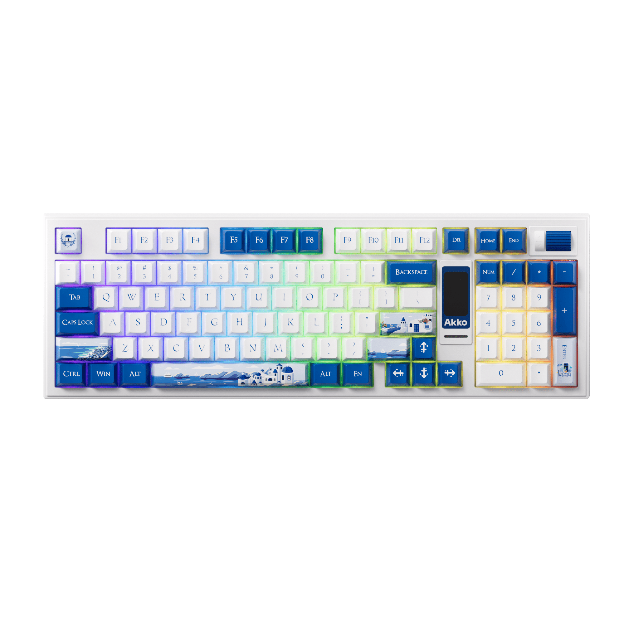 5098B Mechanical Keyboard with Screen Santorini Theme with RGB