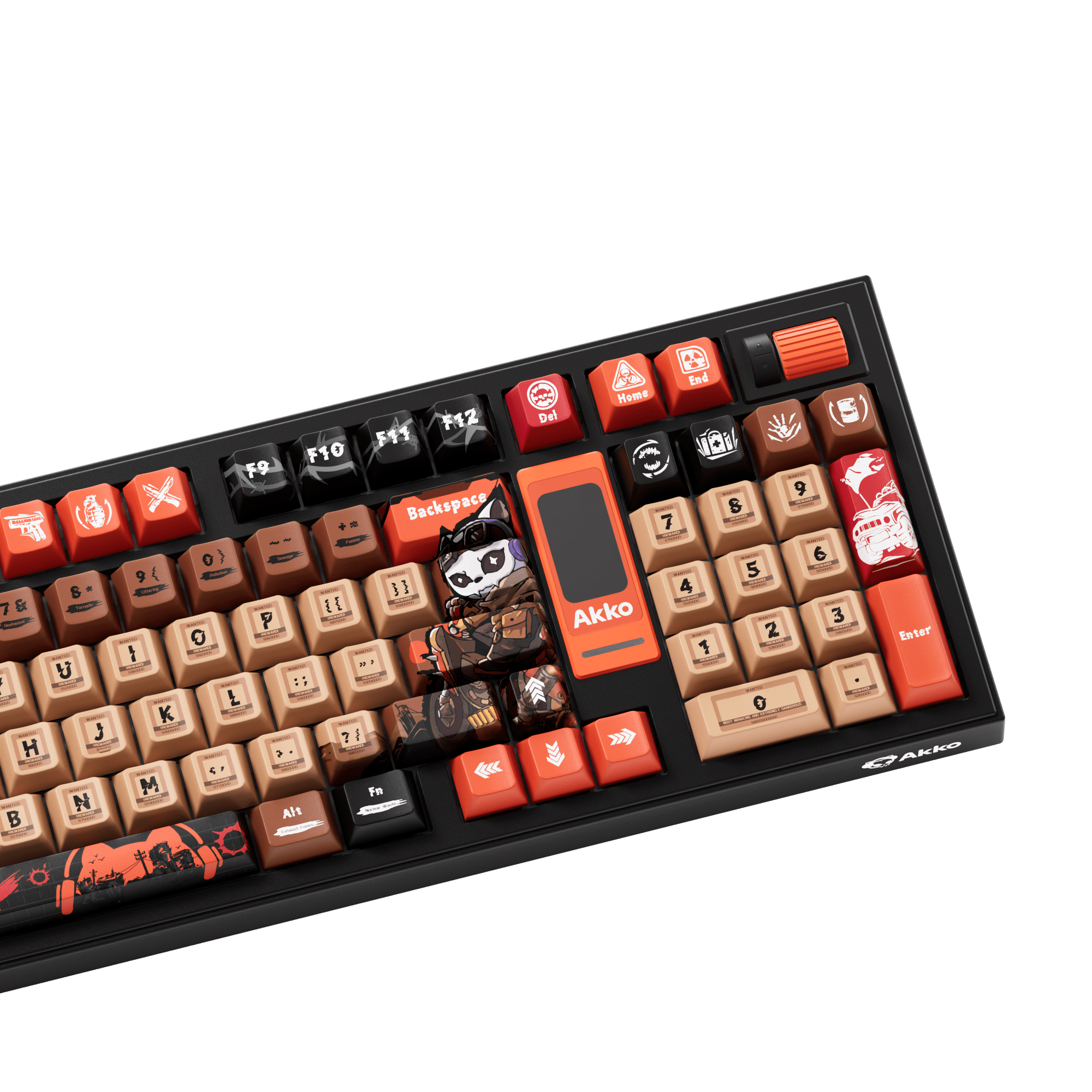 5098B Mechanical Keyboard with Screen Wasteland Survival Theme Right Details