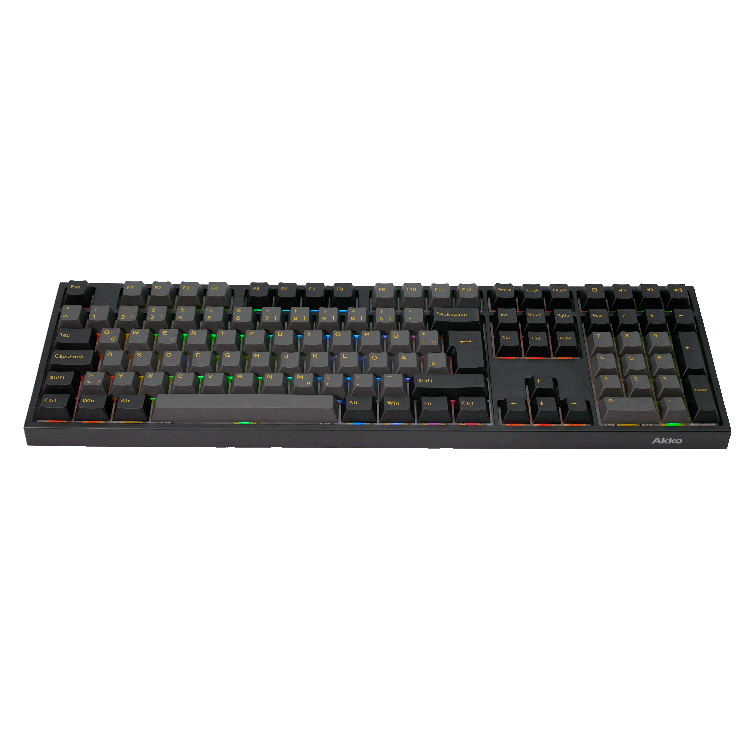 Akko Black & Gold 5108 V5 ISO Mechanical Keyboard Front Details