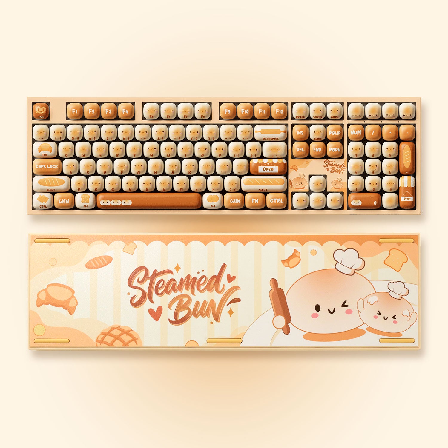 Akko Bun Wonderland 5108 V5 Mechanical Keyboard Front Back Details