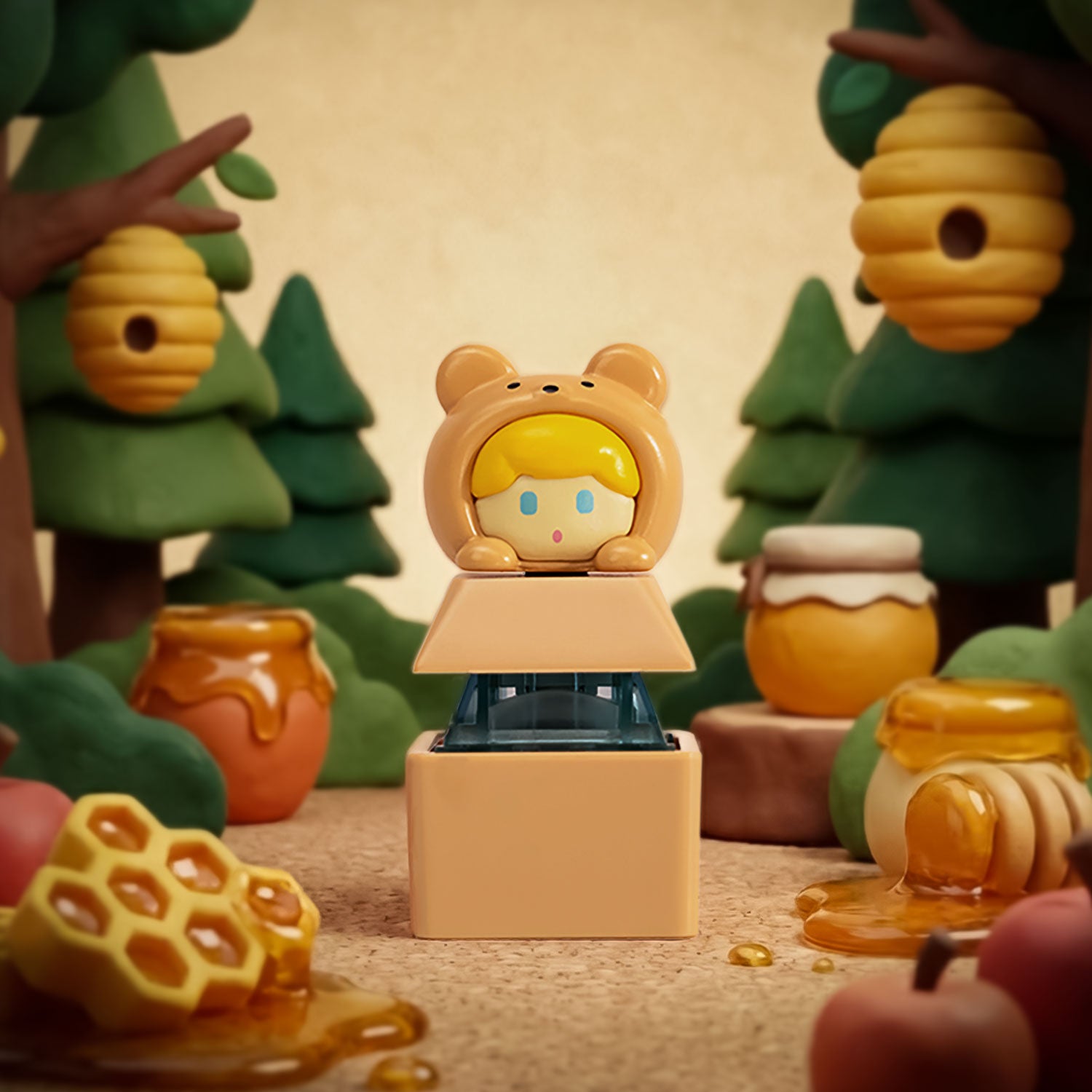 Animal Artisan Keycap × Switch Tester Clumsy Bear