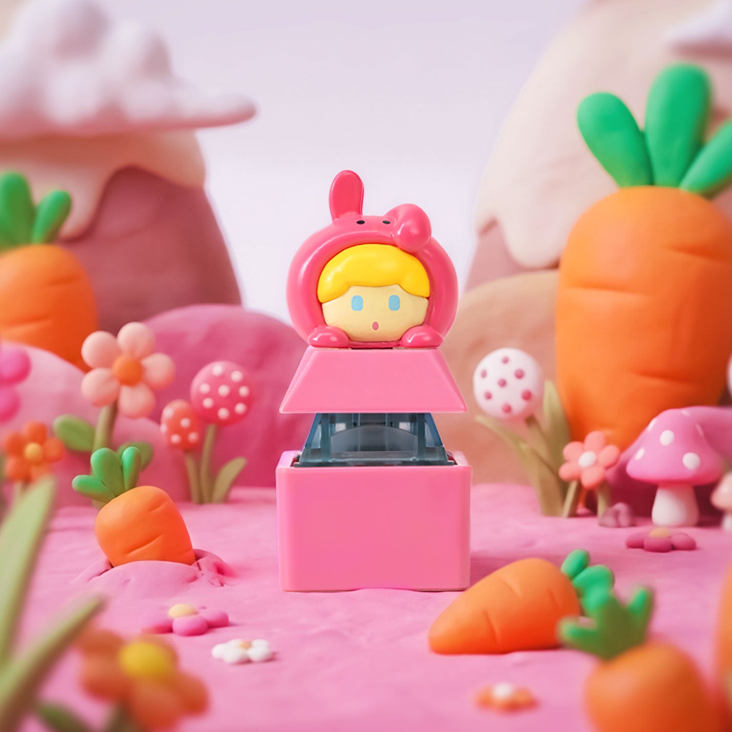 Animal Artisan Keycap × Switch Tester Pink Bunny 