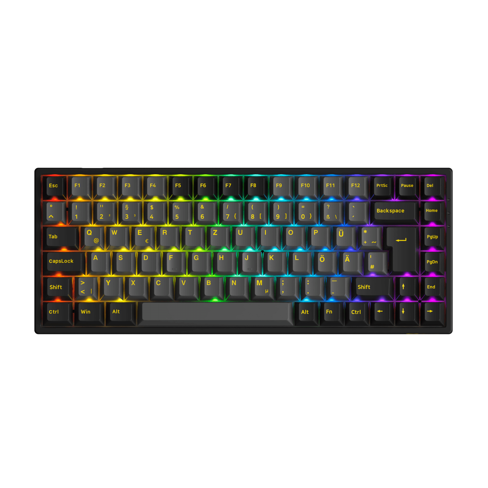 Akko Black & Gold 3084B Plus ISO DE Keyboard | AKKO EU