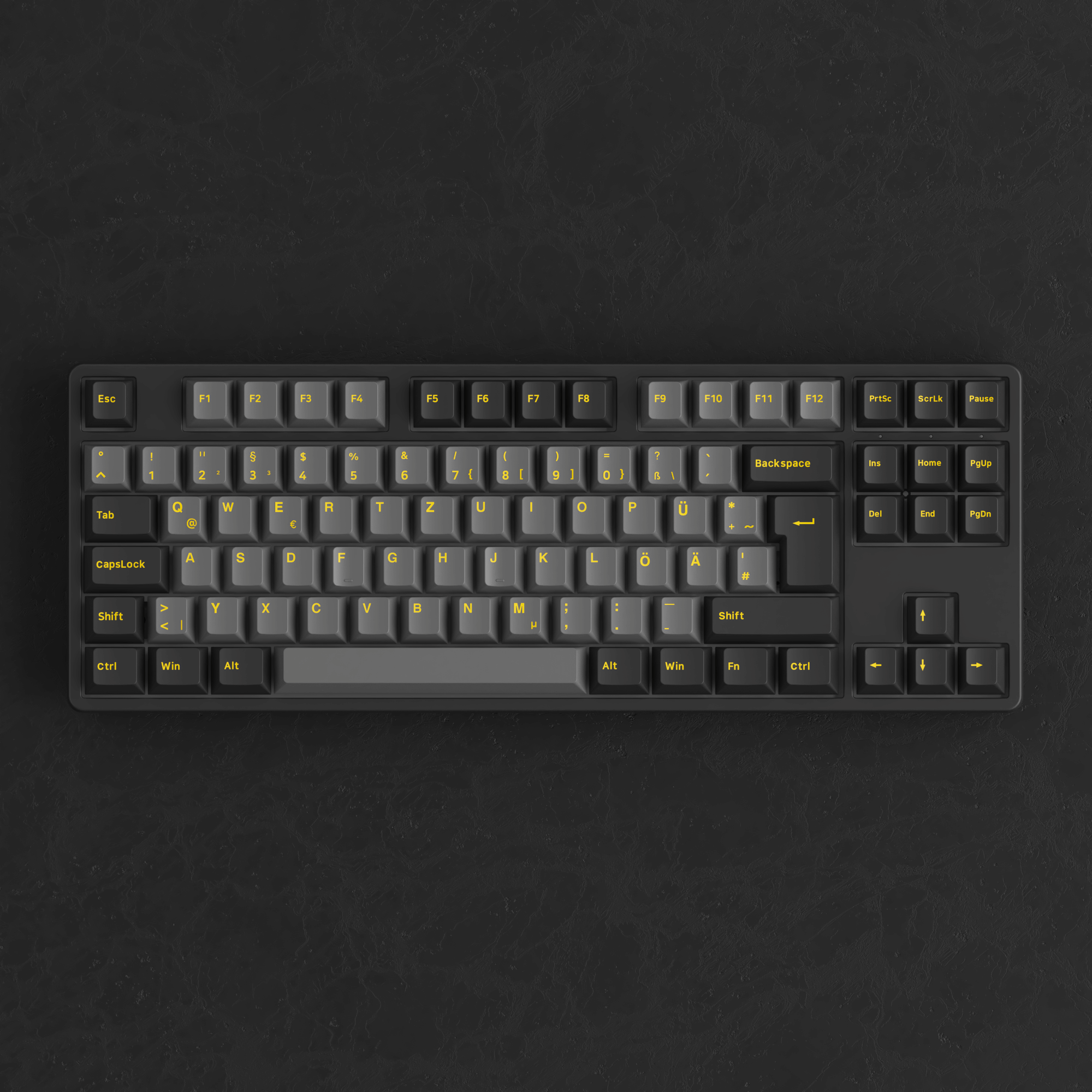 Akko Black Gold 5087S ISO DE RGB Front View