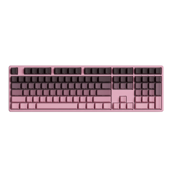 Black & Pink Gradient Keycap Set Install on the Full Size Keyboard
