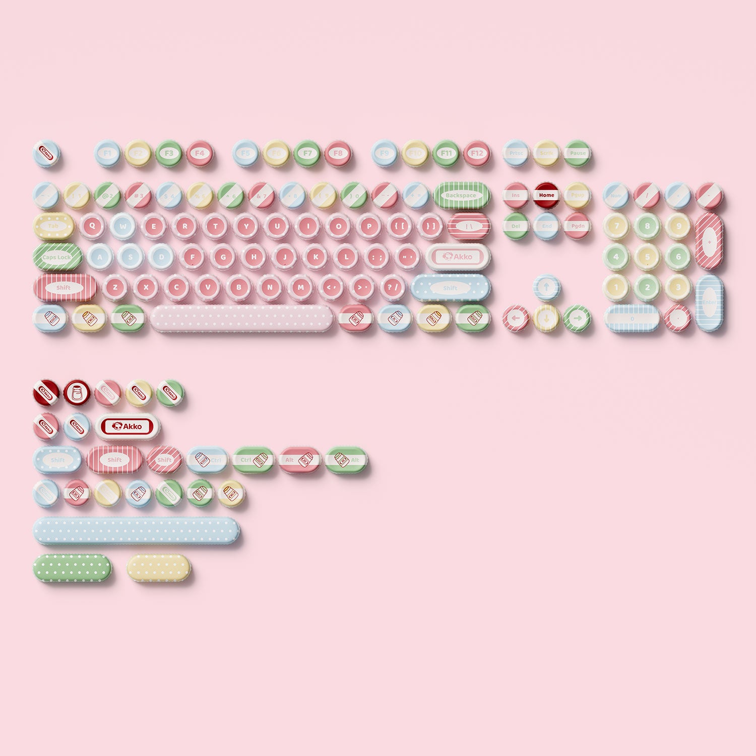 Akko Classic BottleCap Keycaps Set 131 Keys