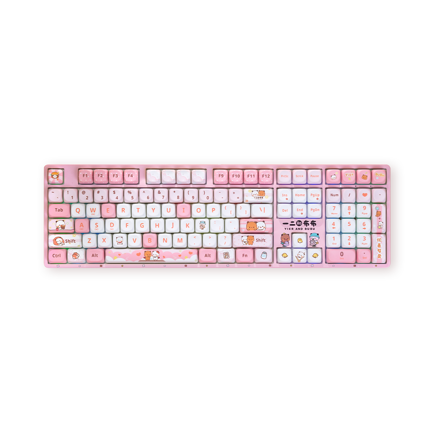 Akko Dudu and Bubu 5108B Pink Full Size Keyboard