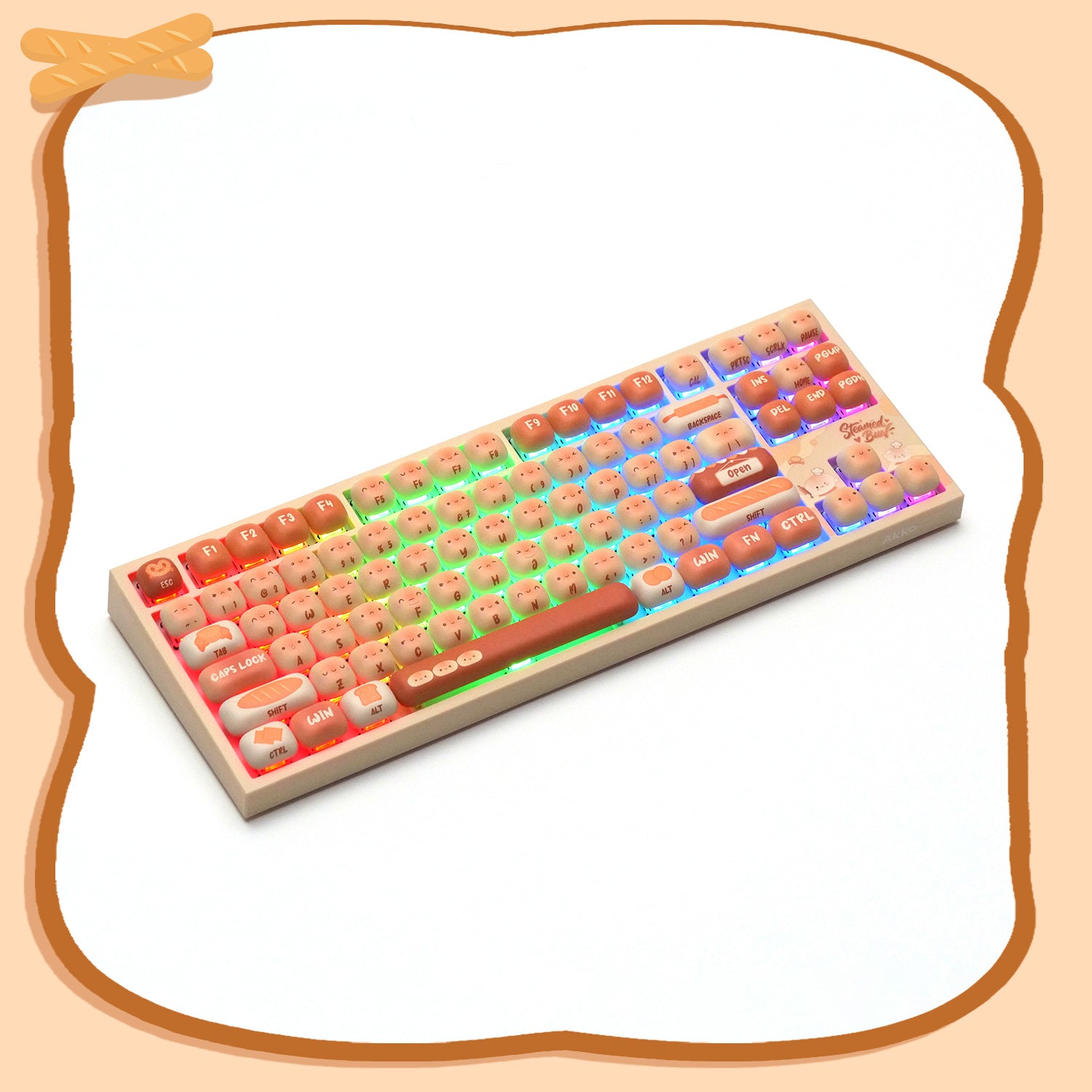 Akko Bun Wonderland 5087 V5 Keyboard Left Side Details