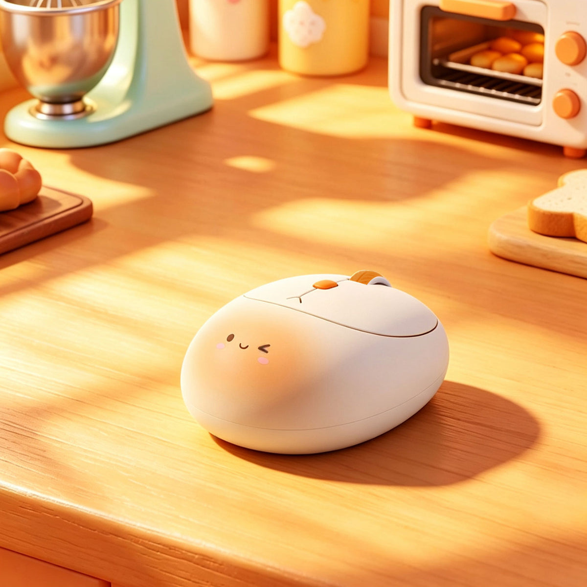 Akko Bun Wonderland Wireless Mouse Desk Setup