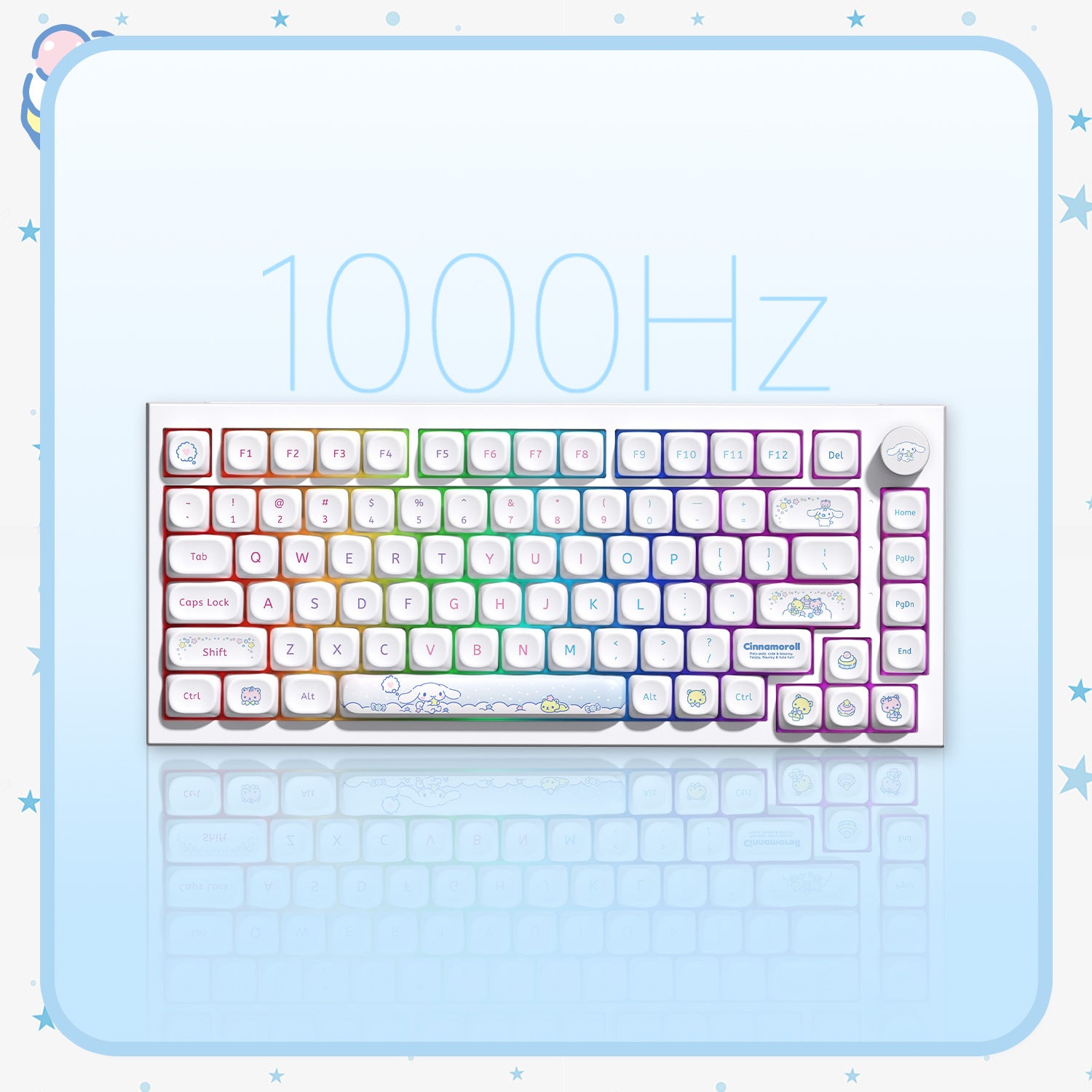 Akko Cinnamoroll 5075 V5 Mechanical Keyboard 1000Hz Polling Rate