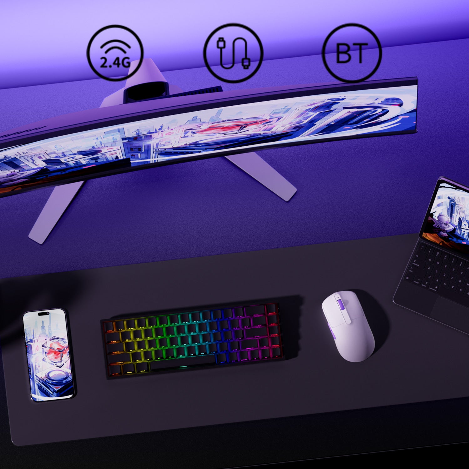 Akko Dash Gaming Mouse Tri-mode