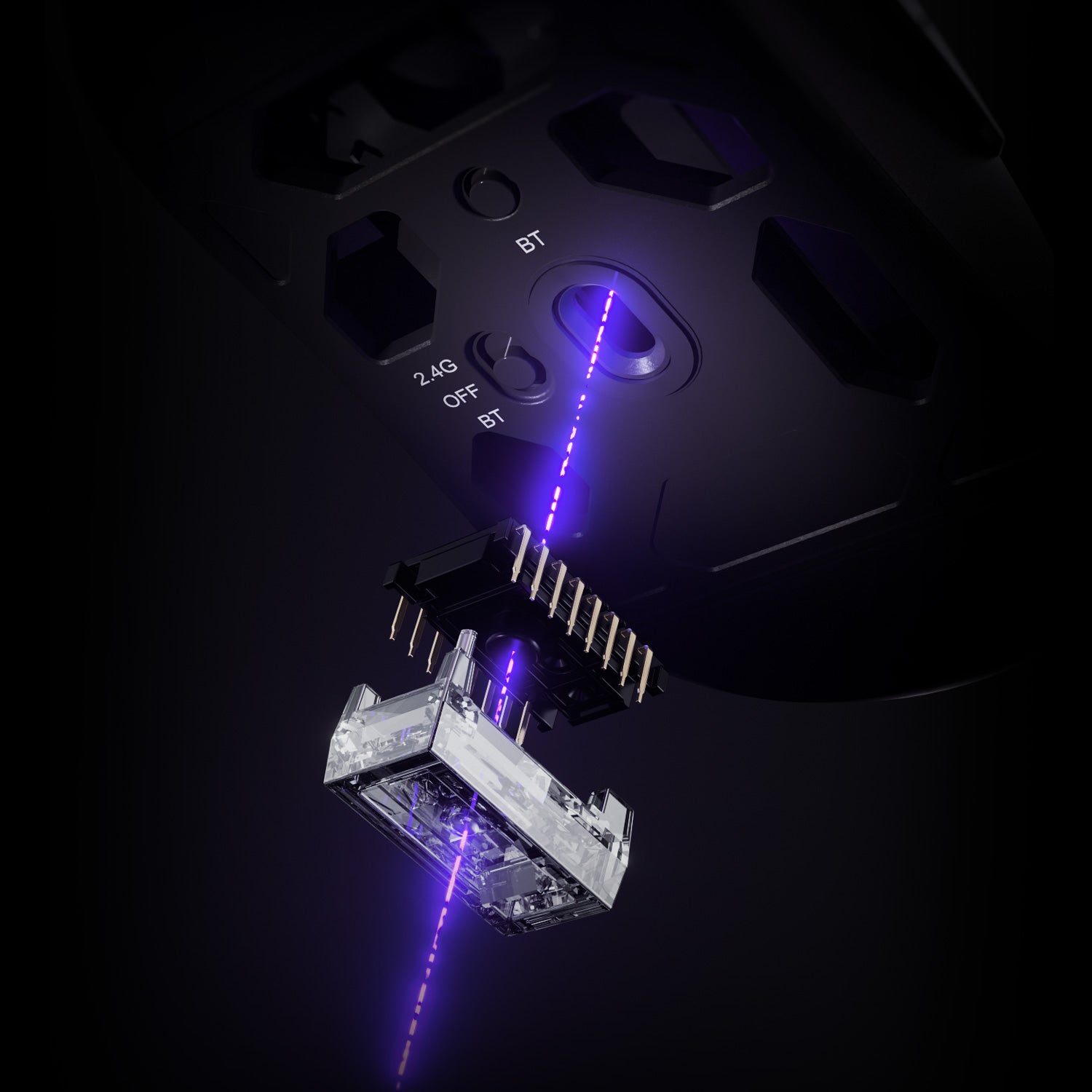 Akko Dash Gaming Mouse Black and White PAW3950 Sensor Details