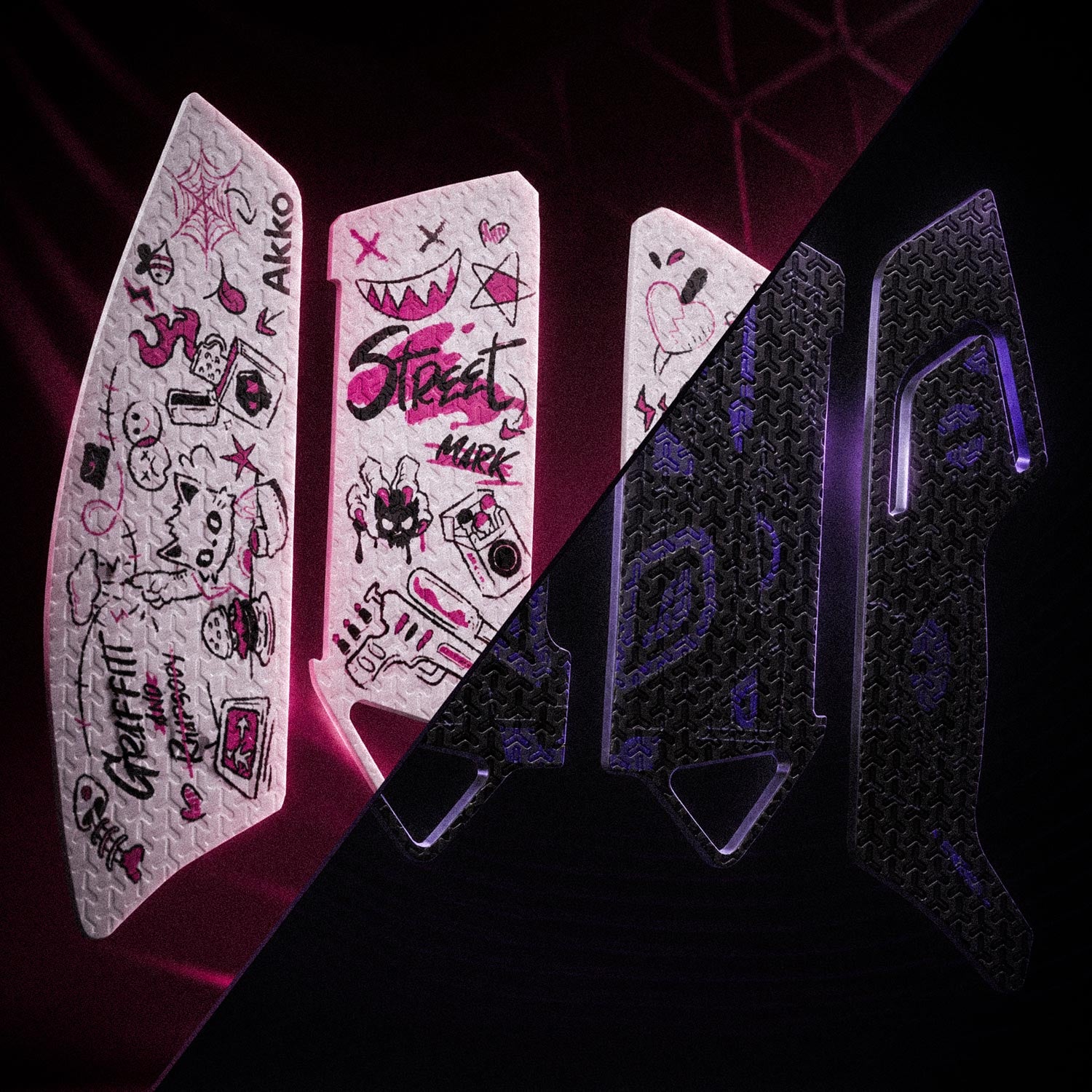 Akko Echo Carbon Fiber Gaming Mouse Anti Slip Grip Tape Details