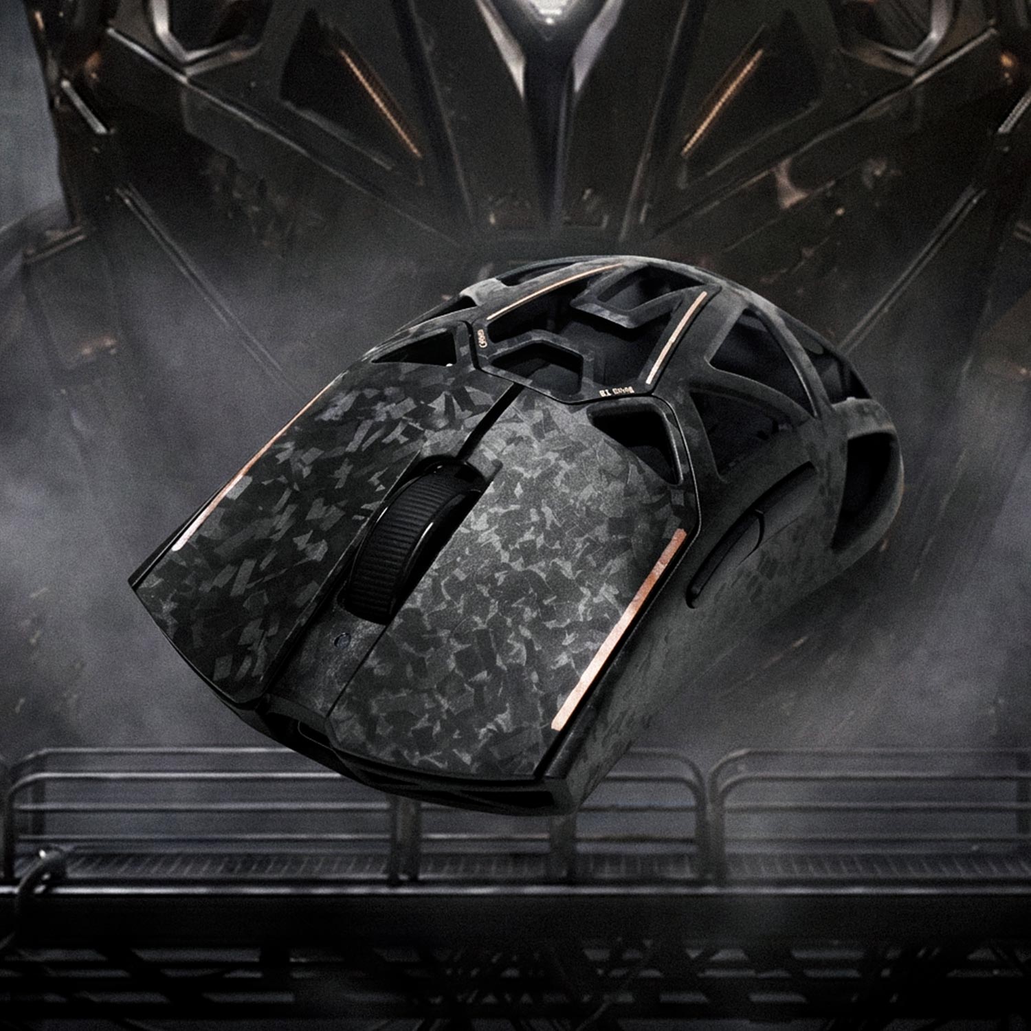 Akko Echo Carbon Fiber Gaming Mouse Black Top Details