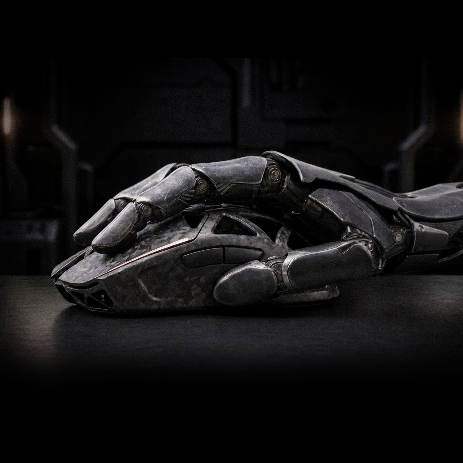 Akko Echo Carbon Fiber Gaming Mouse Black Palm Grip