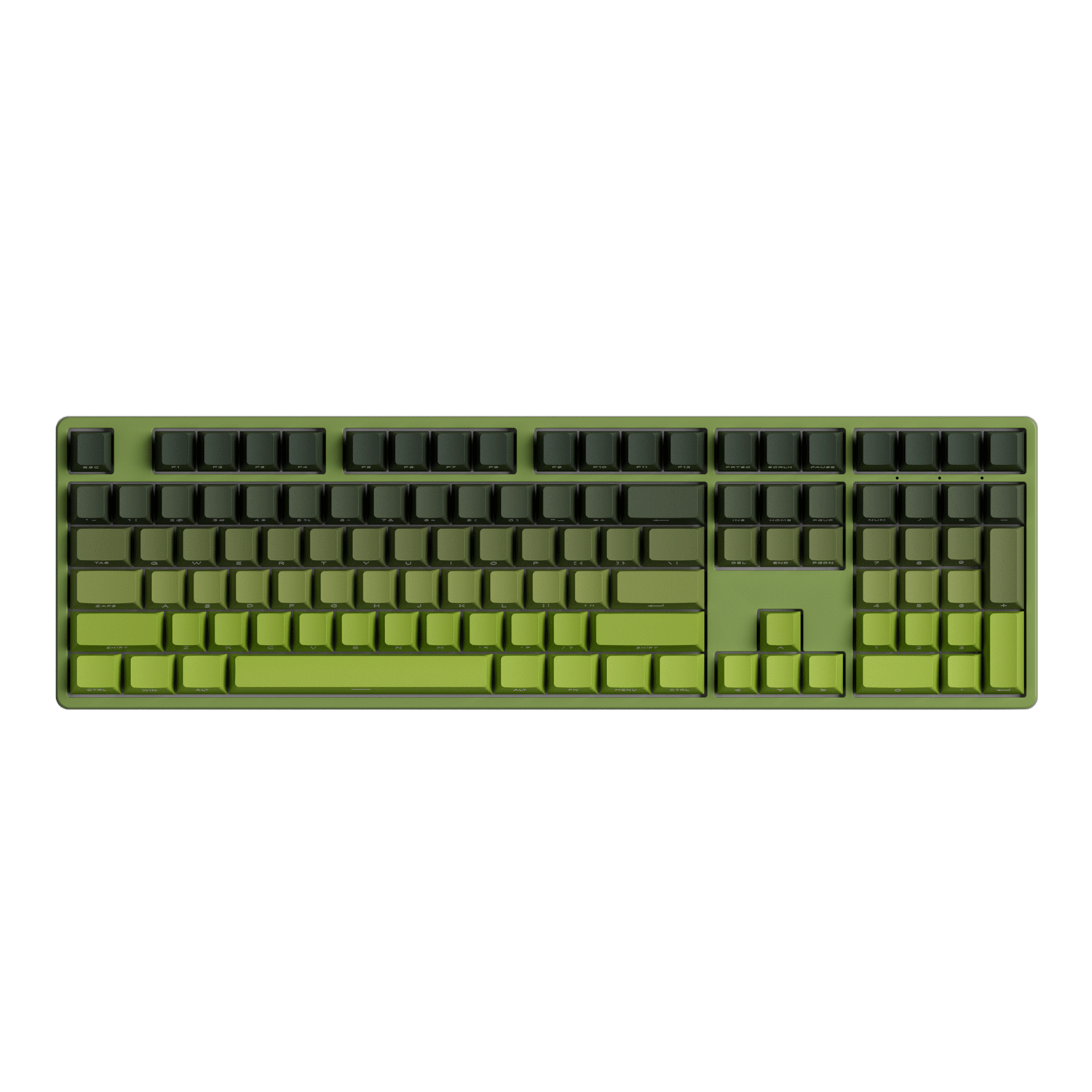 Forest Gradient Keycap Set Install on the Full Size Keyboard