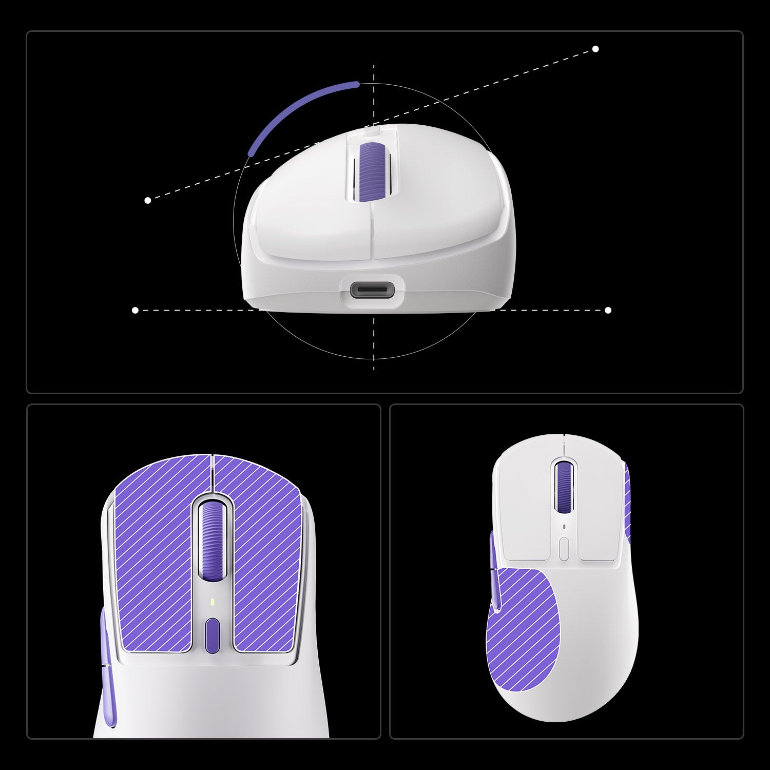 Akko Framer Gaming Mouse Asymmetrical Ergonomic Design Details