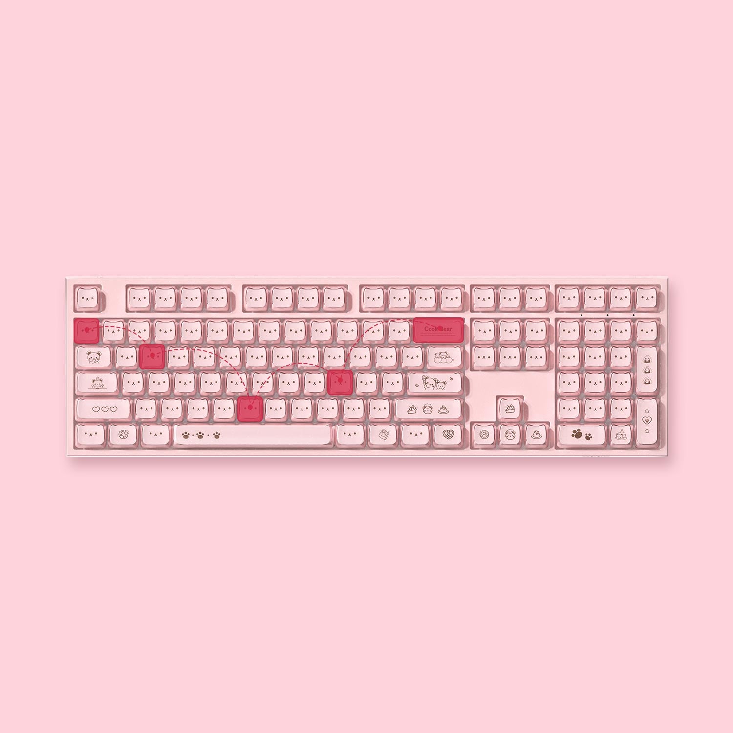 Akko Greedy Bear 5108 V5 White Mechanical Keyboard N Key Rollover