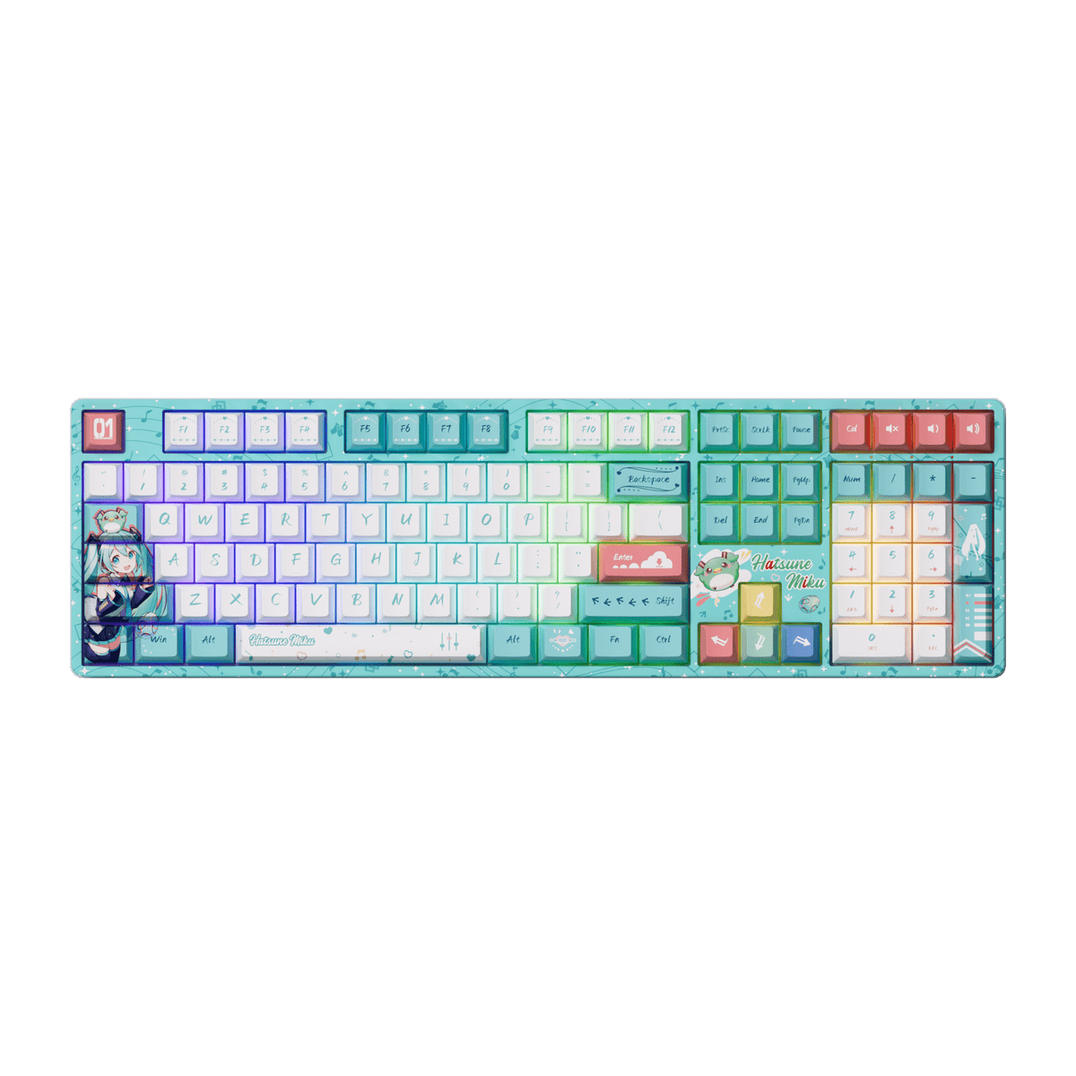 オ*ラ様 希少　限定　初音ミク　Akko コラボ　5108B 三模　キーボード Akko-Hatsune-Miku-5108B-Plus-