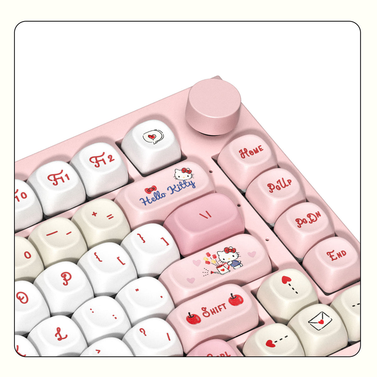Akko Hello Kitty 5075 V5 Mechanical Keyboard Knob Details