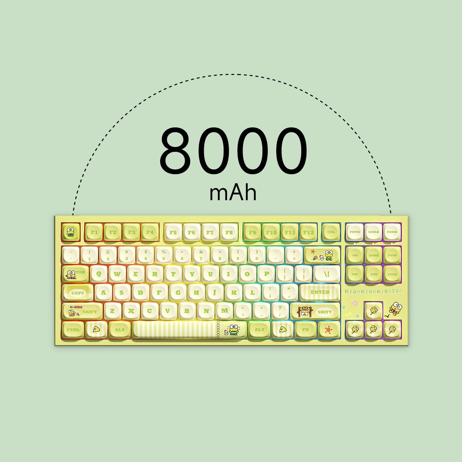 Akko KeroKero Keroppi 5087 V5 Keyboard 8000mAh Battery