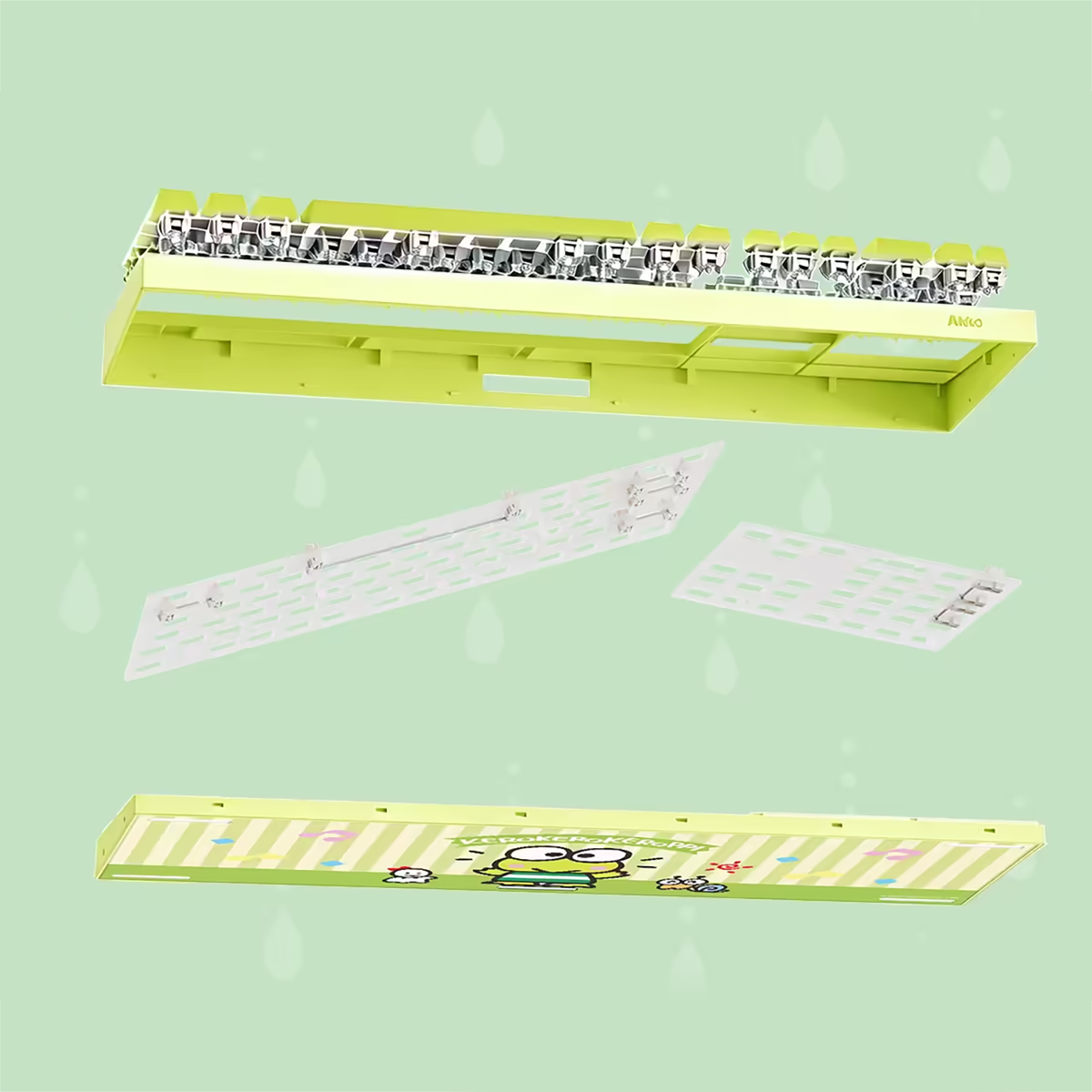 Akko KeroKero Keroppi 5108 V5 Mechanical Keyboard Split PC Plate