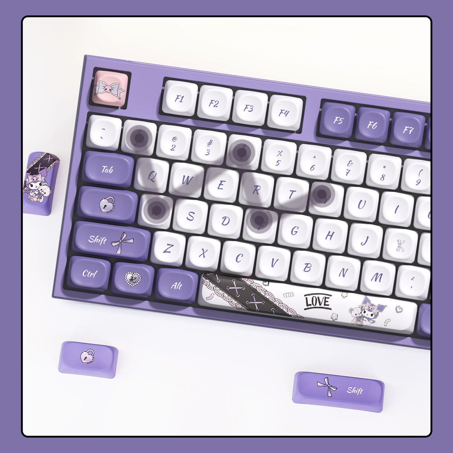 Akko Kuromi 5087 V5 Keyboard Left Details